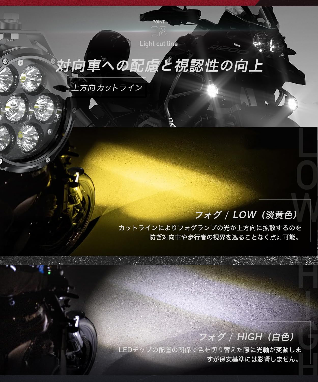 Amazon | Kaedear(カエディア) バイク LED プロジェクター フォグ