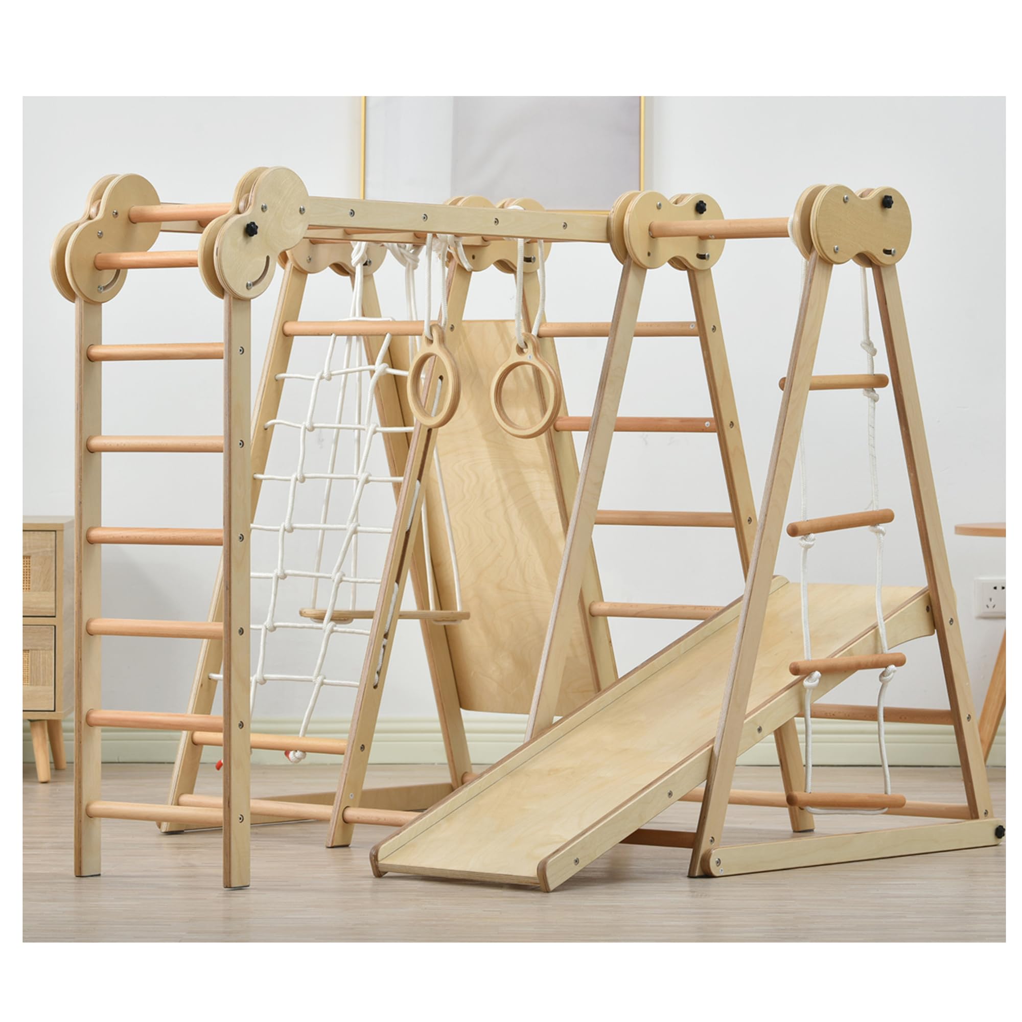 Amazon.co.jp: ジャングルジム 天然木 室内 大型遊具 折り畳み収納