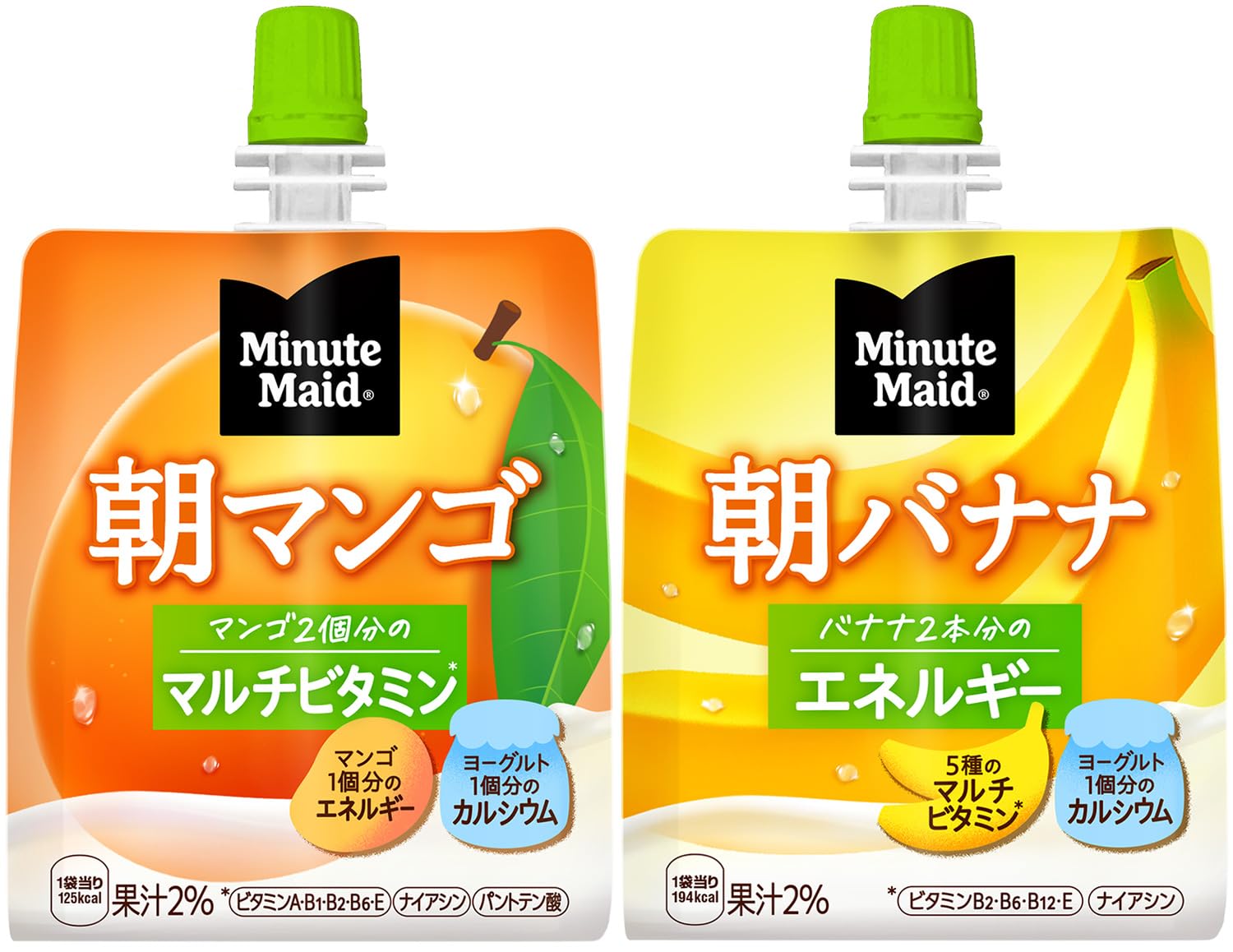 Amazon.co.jp: ミニッツメイド 朝ゼリー 朝マンゴ ＆ 朝バナナ 24個