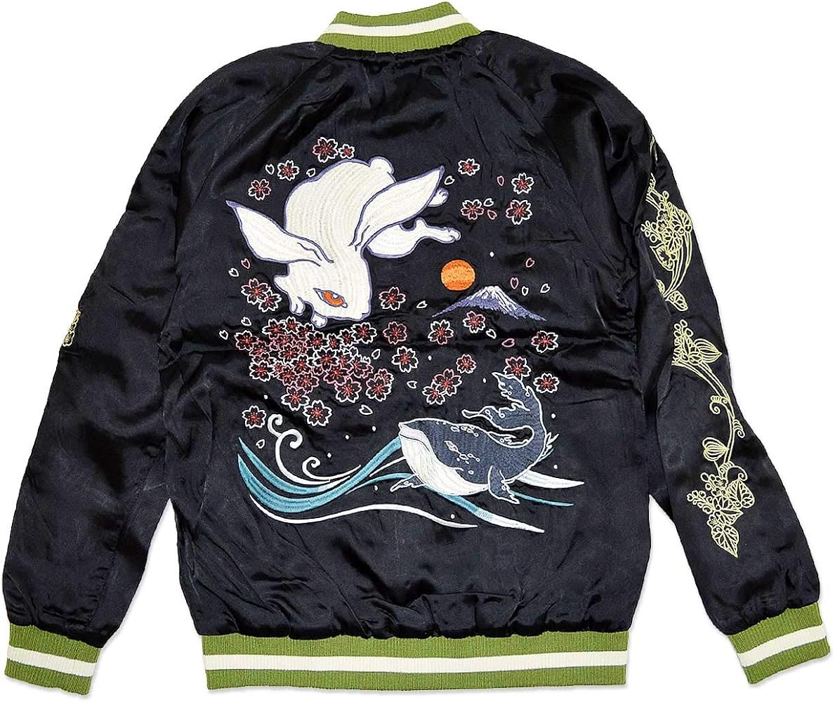 Amazon | ちきりや(チキリヤ) 桜富士兎スカジャン ちきりや CKR-26