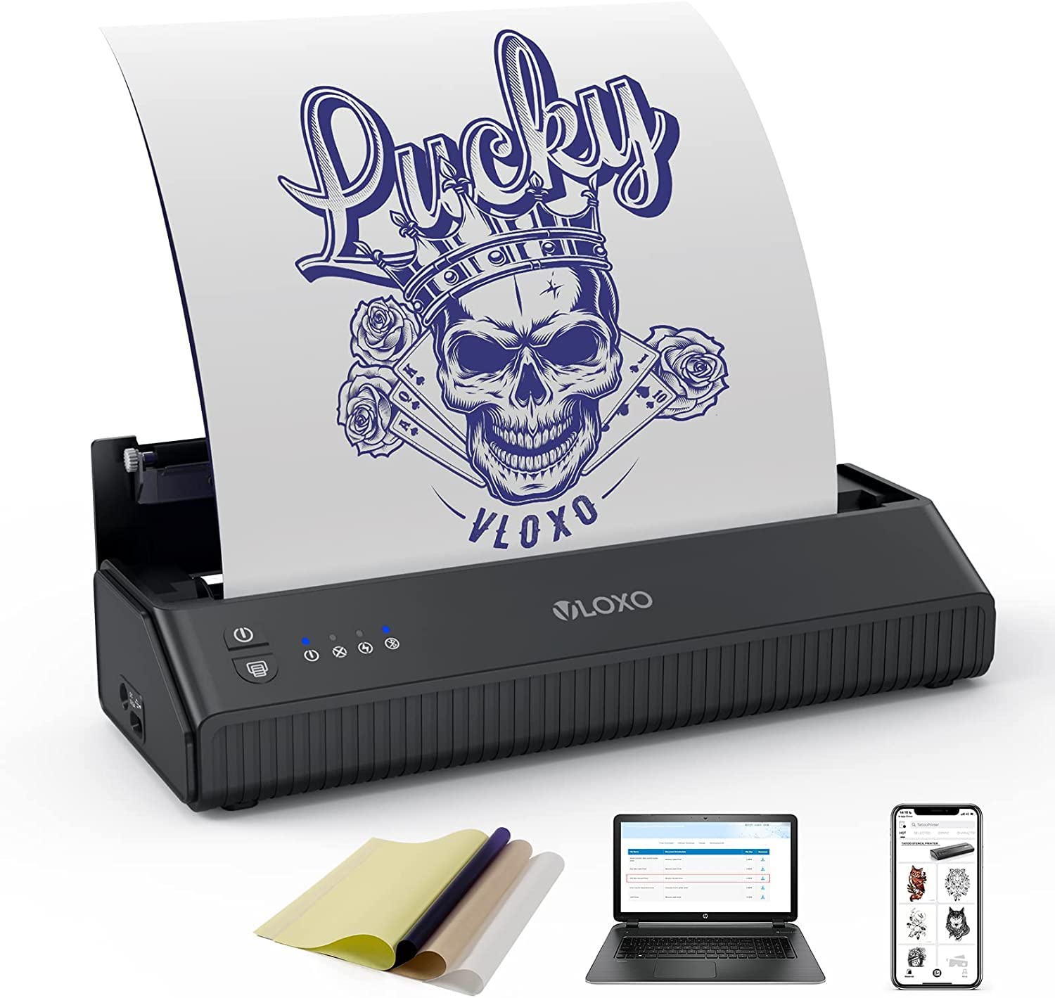 Amazon.co.jp: VLOXOタトゥー下絵転写用 持ち運びポータブル コピー