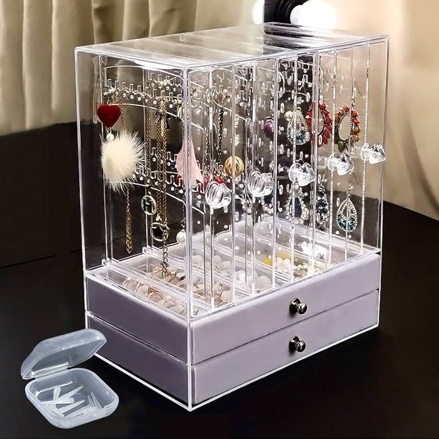 新品未使用】グレー5層鏡面蓋 大容量 ジュエス宝石時計ブレスレット