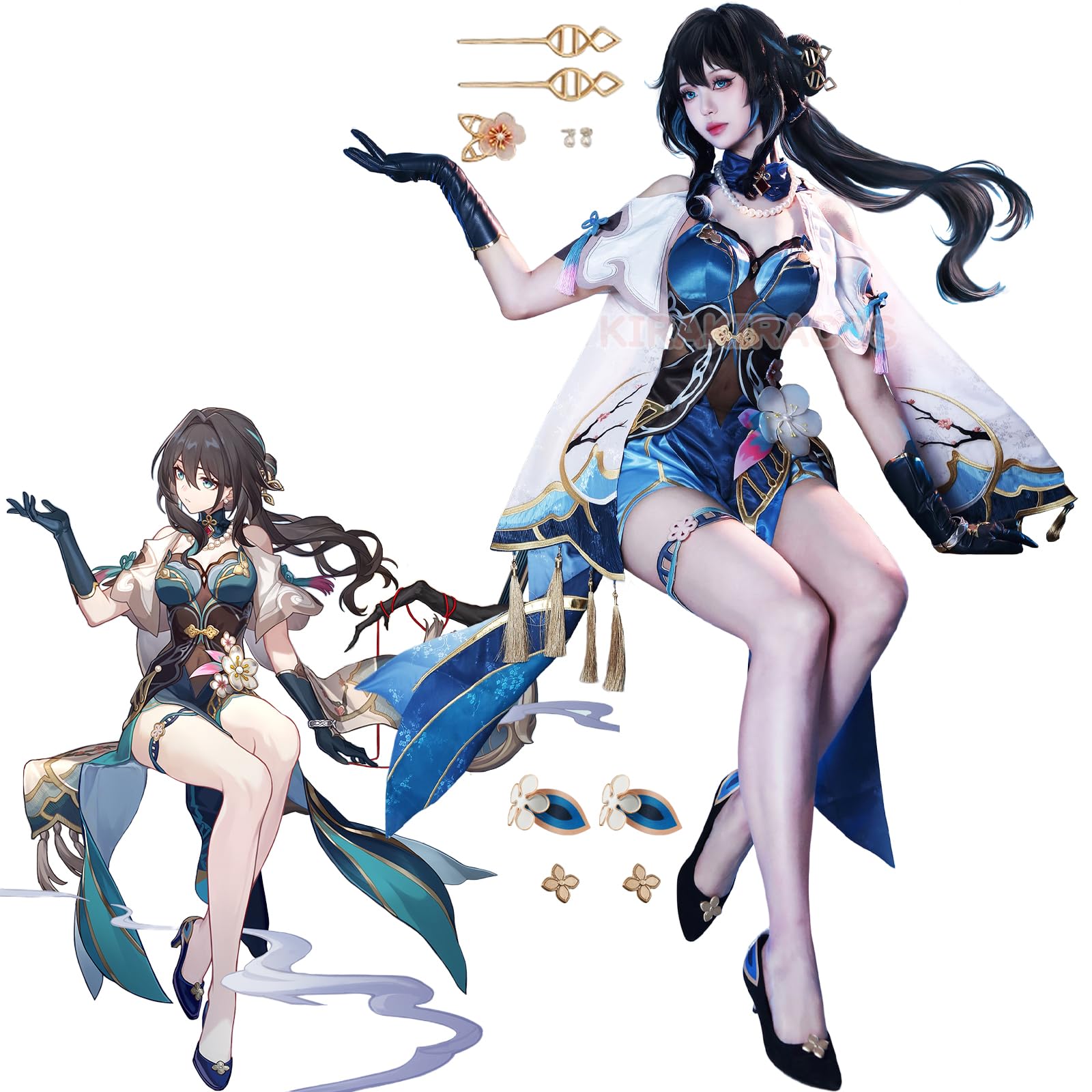 Amazon.co.jp: 崩壊:スターレイル ルアン・メェイ コスプレ衣装 刺繍