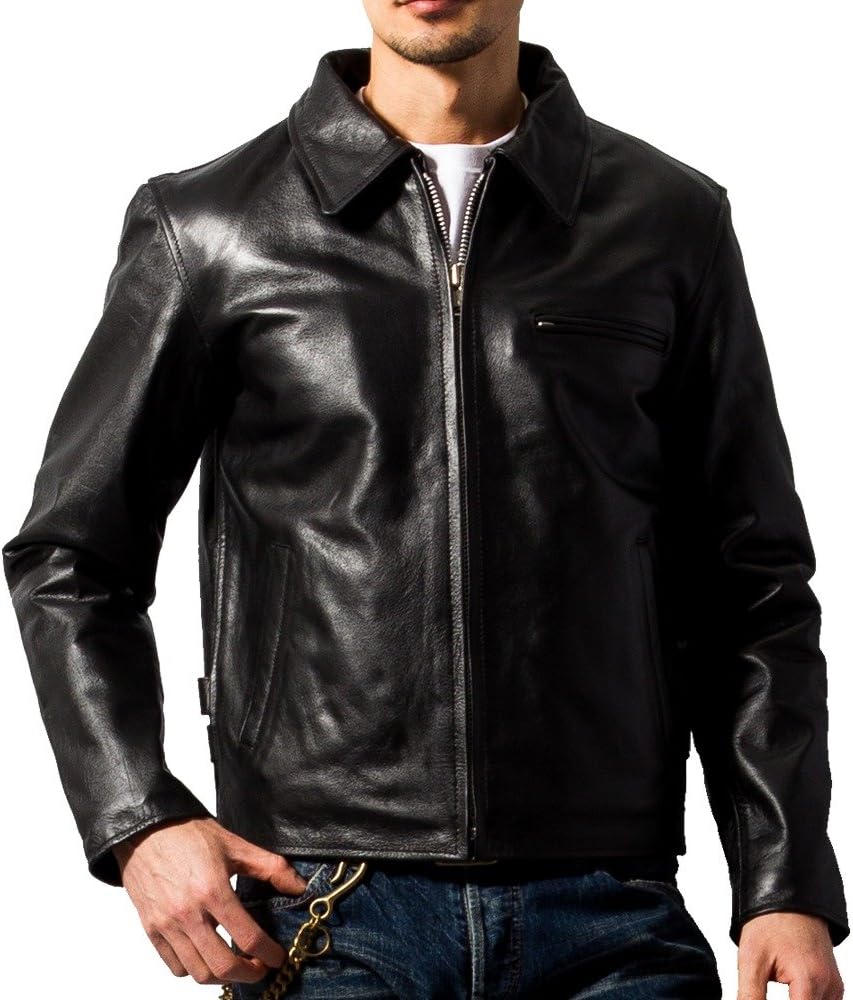 Amazon.co.jp: [Liugoo Leathers] レザージャケット メンズ シングル