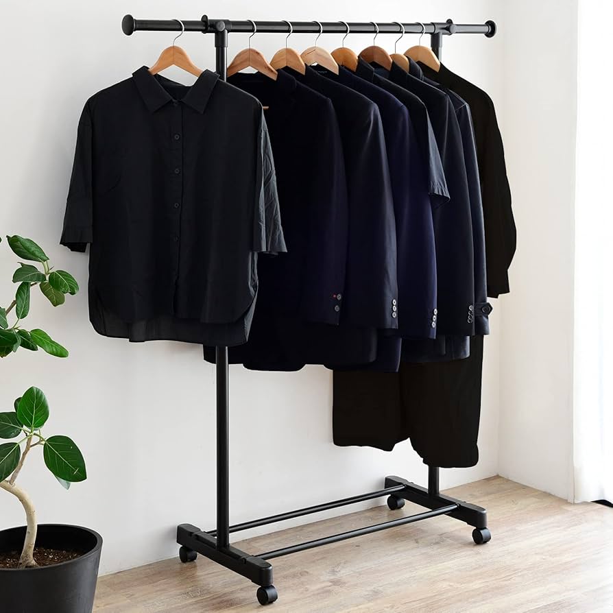 Amazon｜山善(YAMAZEN) ハンガーラック (パイプハンガー) キャスター