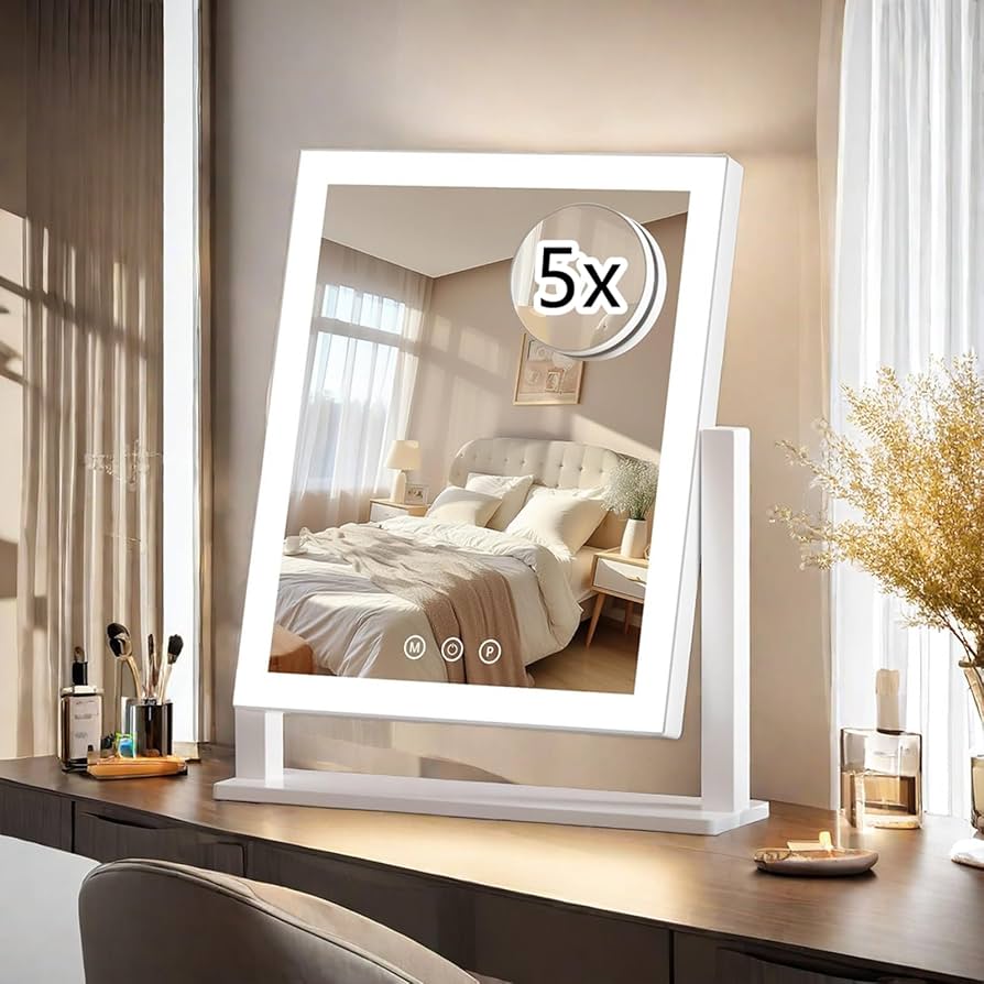 Amazon.co.jp: 【2025最新】充電式 女優ミラー 卓上 ライト付き 化粧鏡