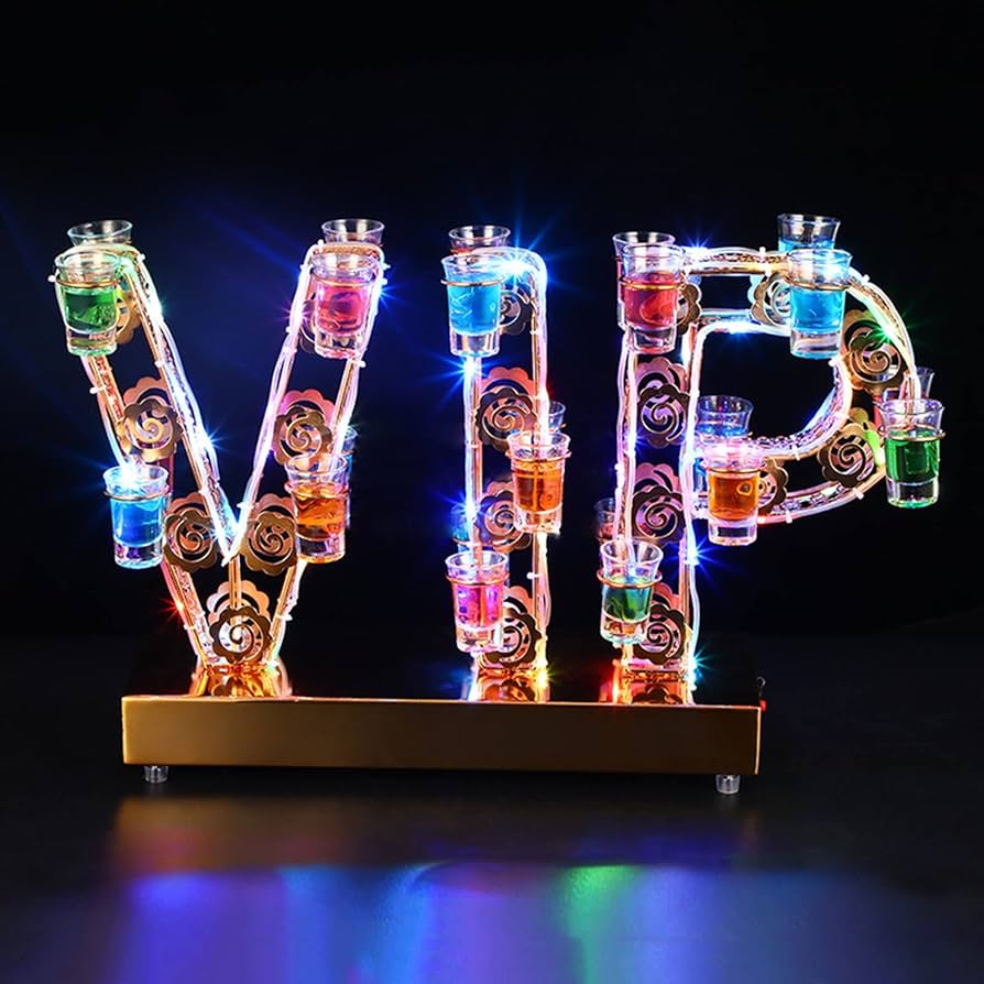 Amazon｜テキーラ観覧車 VIPカップホルダー ワインラック LED酒ボトル