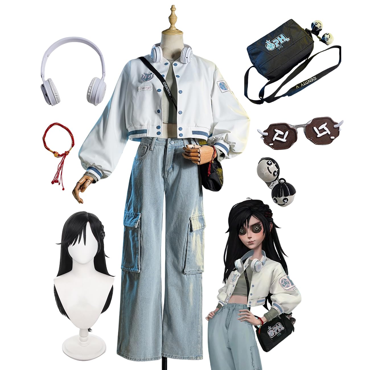 Amazon.co.jp: [HAOJEE]第5人格骨董商(戚十一）コスプレ衣装 応援団