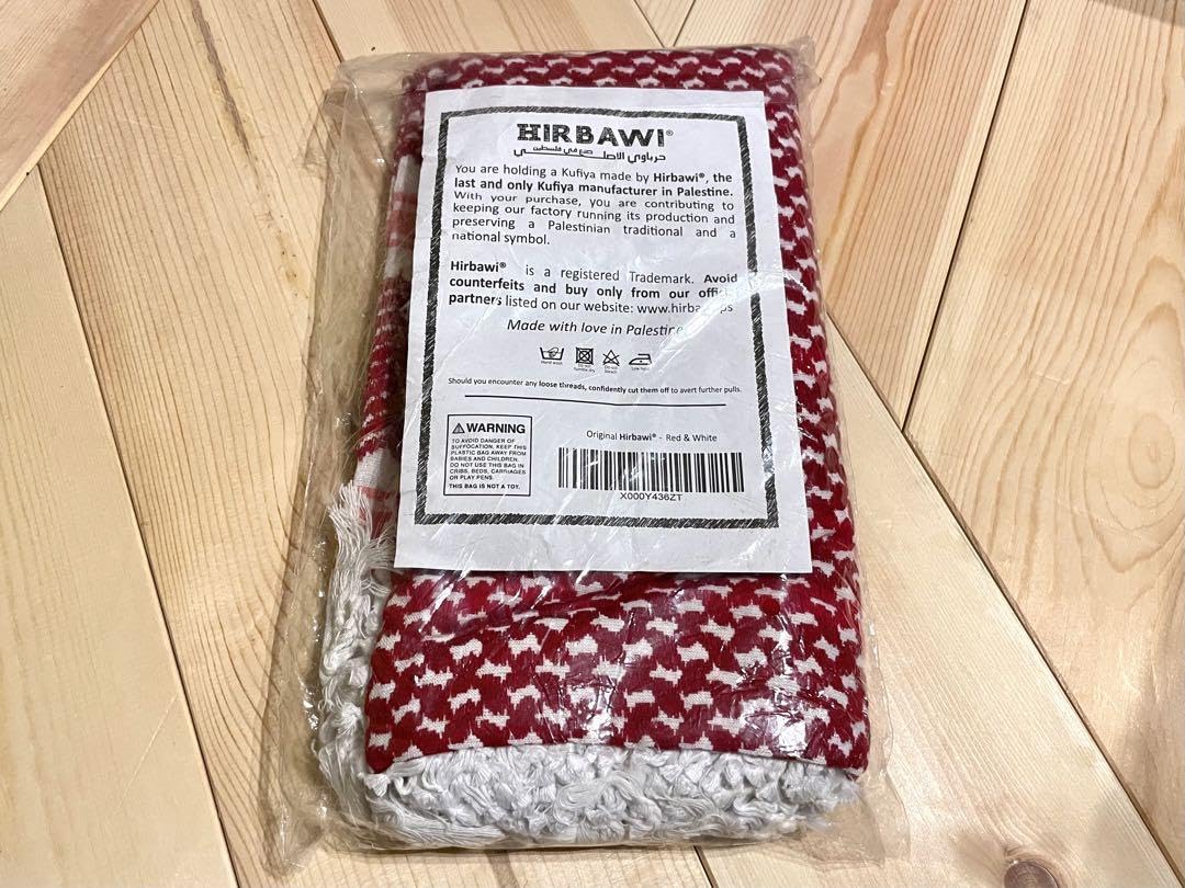 Amazon.co.jp: Kufiya⠀クフィーヤ⠀パレスチナ製⠀赤⠀遊牧民⠀アラブ