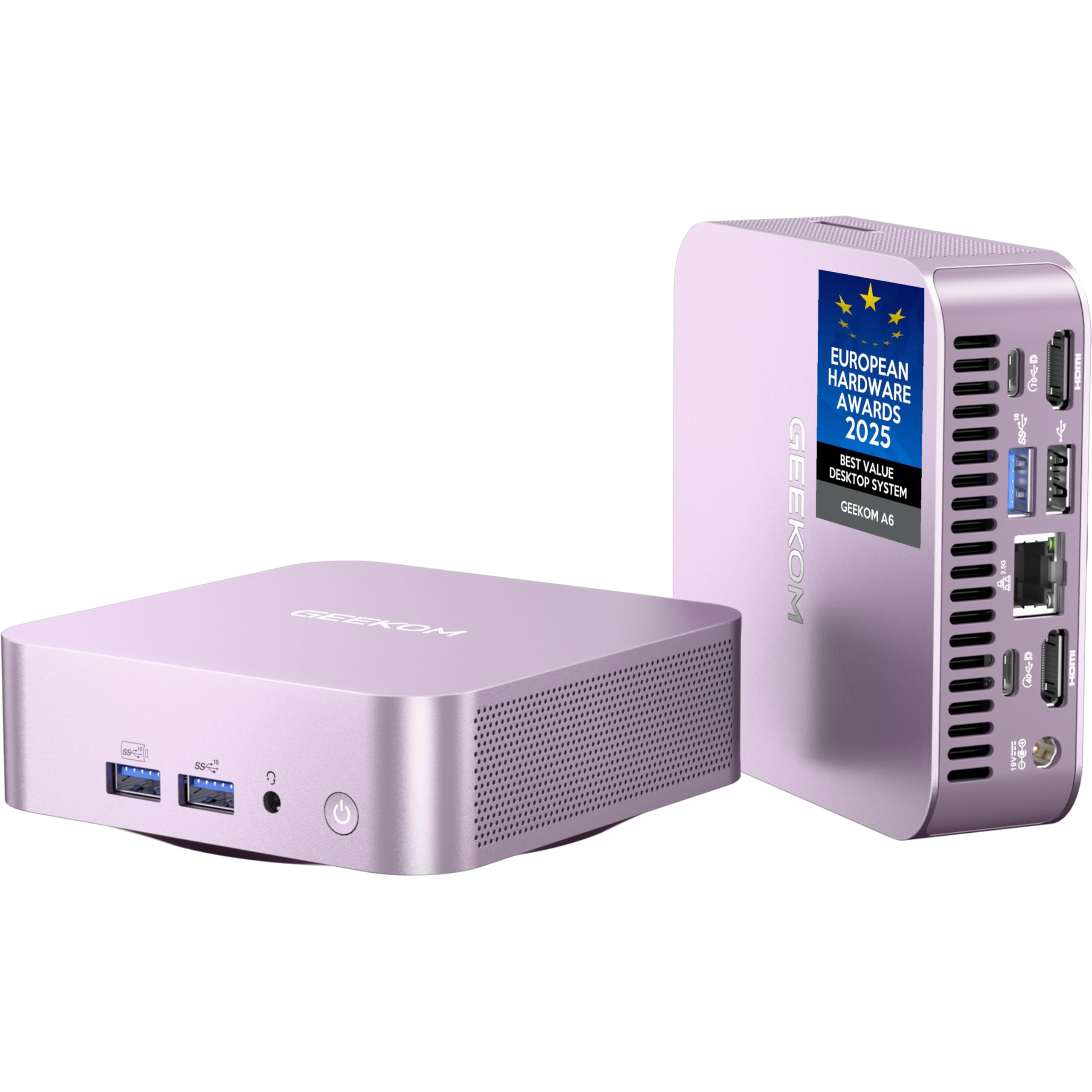 GEEKOM Mini PC A6 Aurora Edition com AMD Ryzen 7 6800H, 32GB DDR5