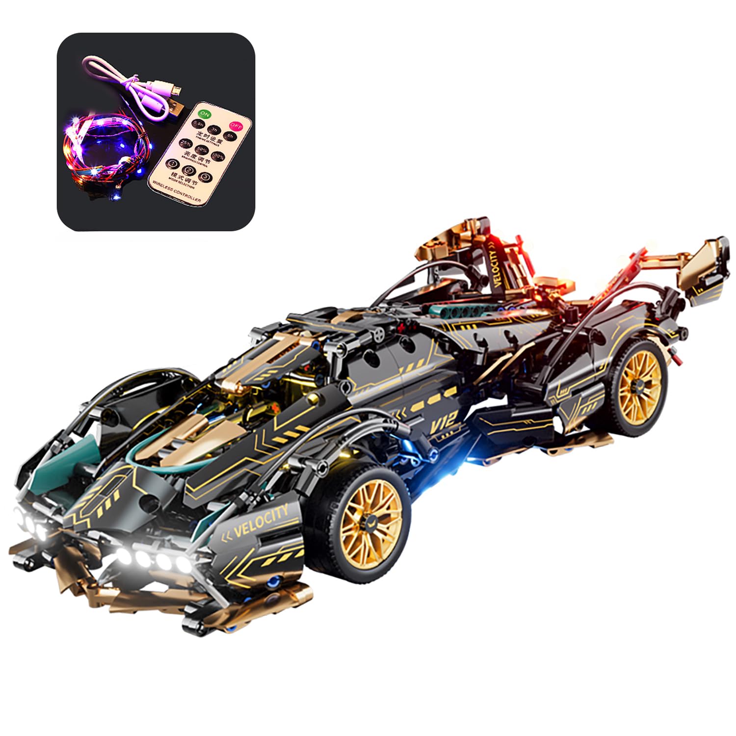 Amazon.com: PinkBee Sport Car Building Block Sets for Adults,Race