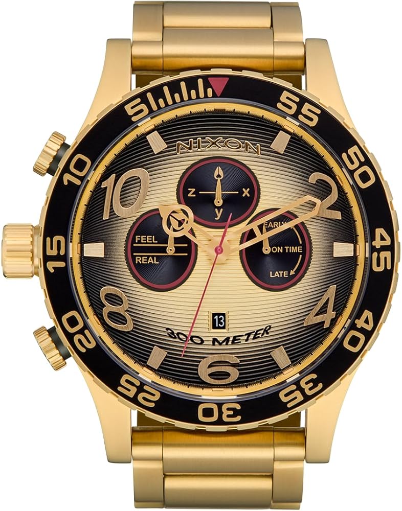 Amazon.com: Nixon, Mens, 51-30 Chrono, 4th Dim Gold/Black, 51, mm