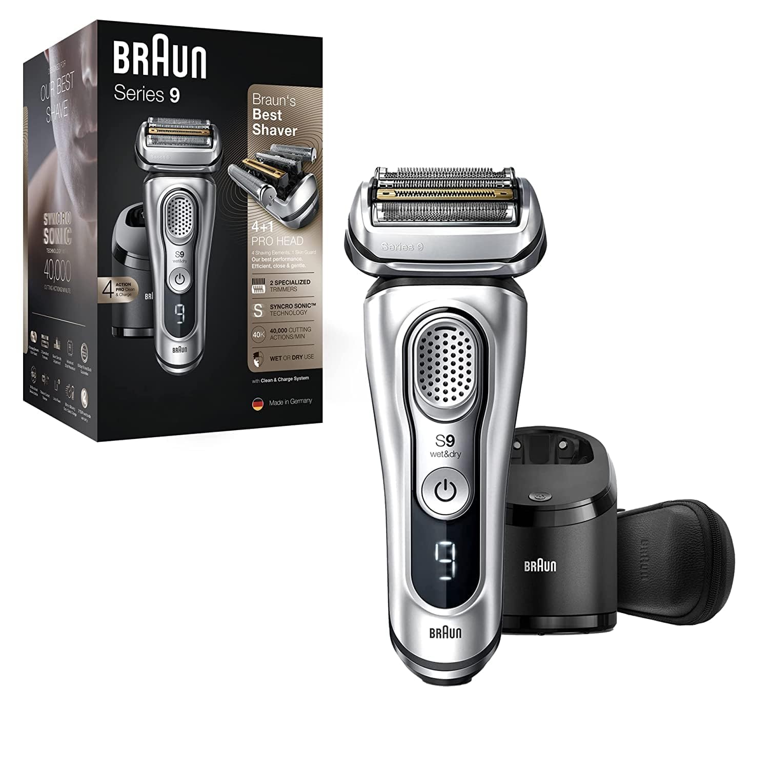 Braun Barbeador elétrico para homens, barbeador de folha