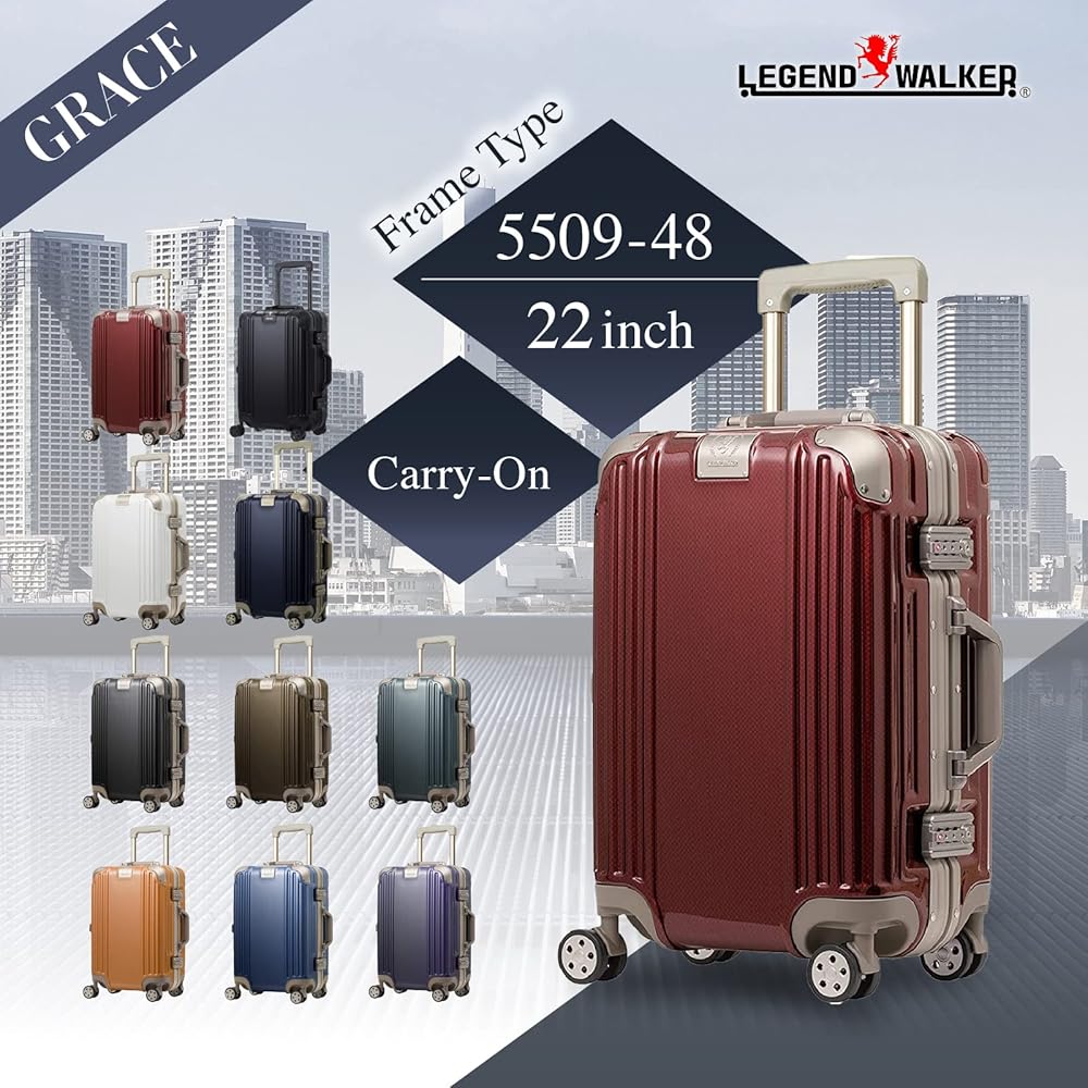 Amazon.com | LEGEND WALKER Durable Aluminum Frame Luggage 21-inch
