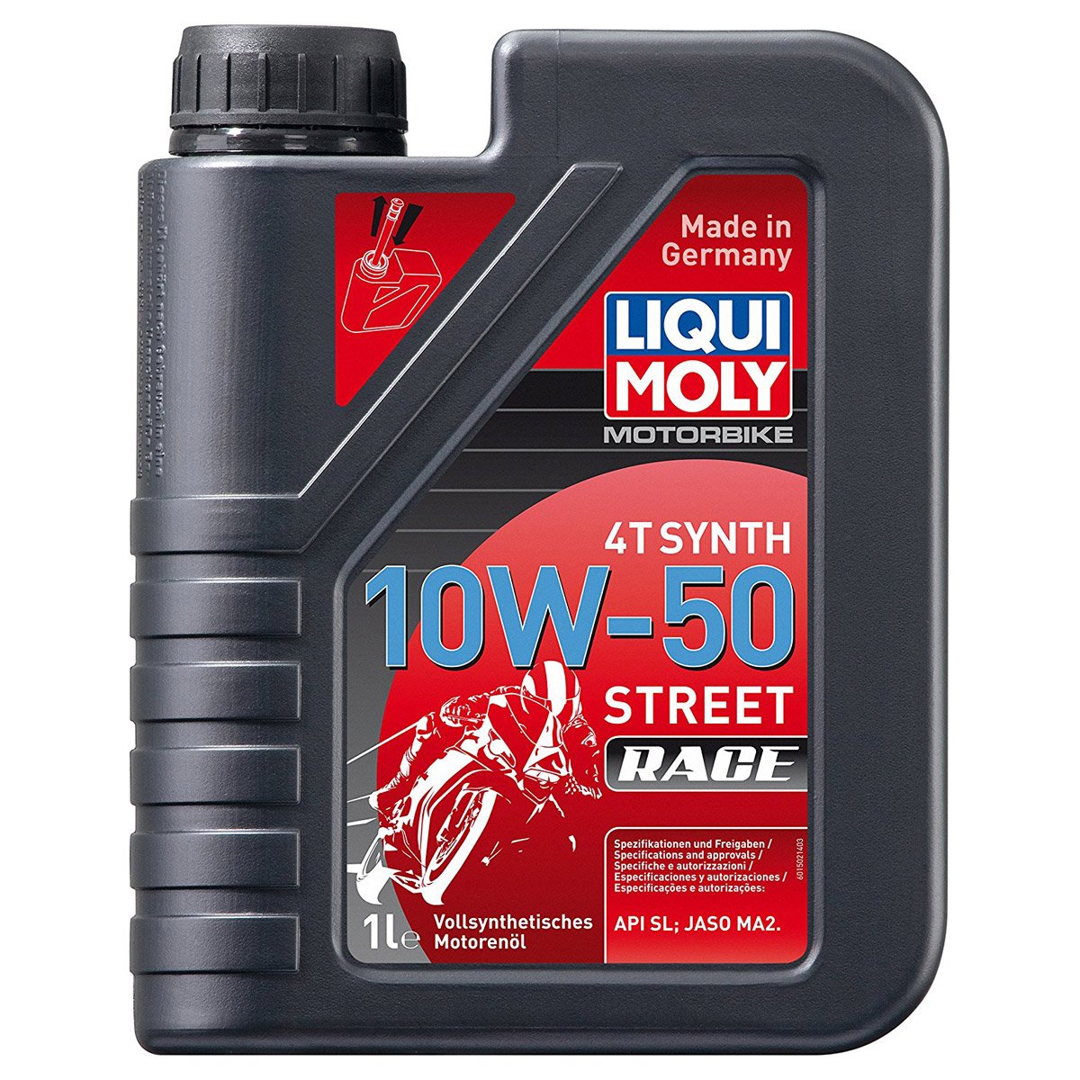 Amazon | LIQUI MOLY 2輪車用 エンジンオイル StreetRace 全合成油 10W