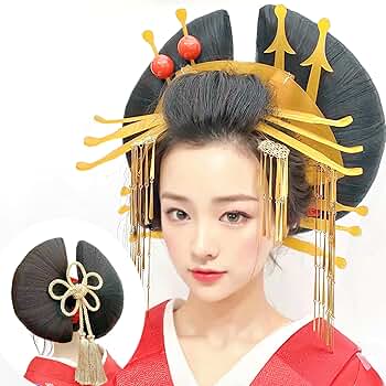 Amazon.co.jp: [美野陽屋] 花魁 髷 (コスプレ ウィッグ ）簡単装着