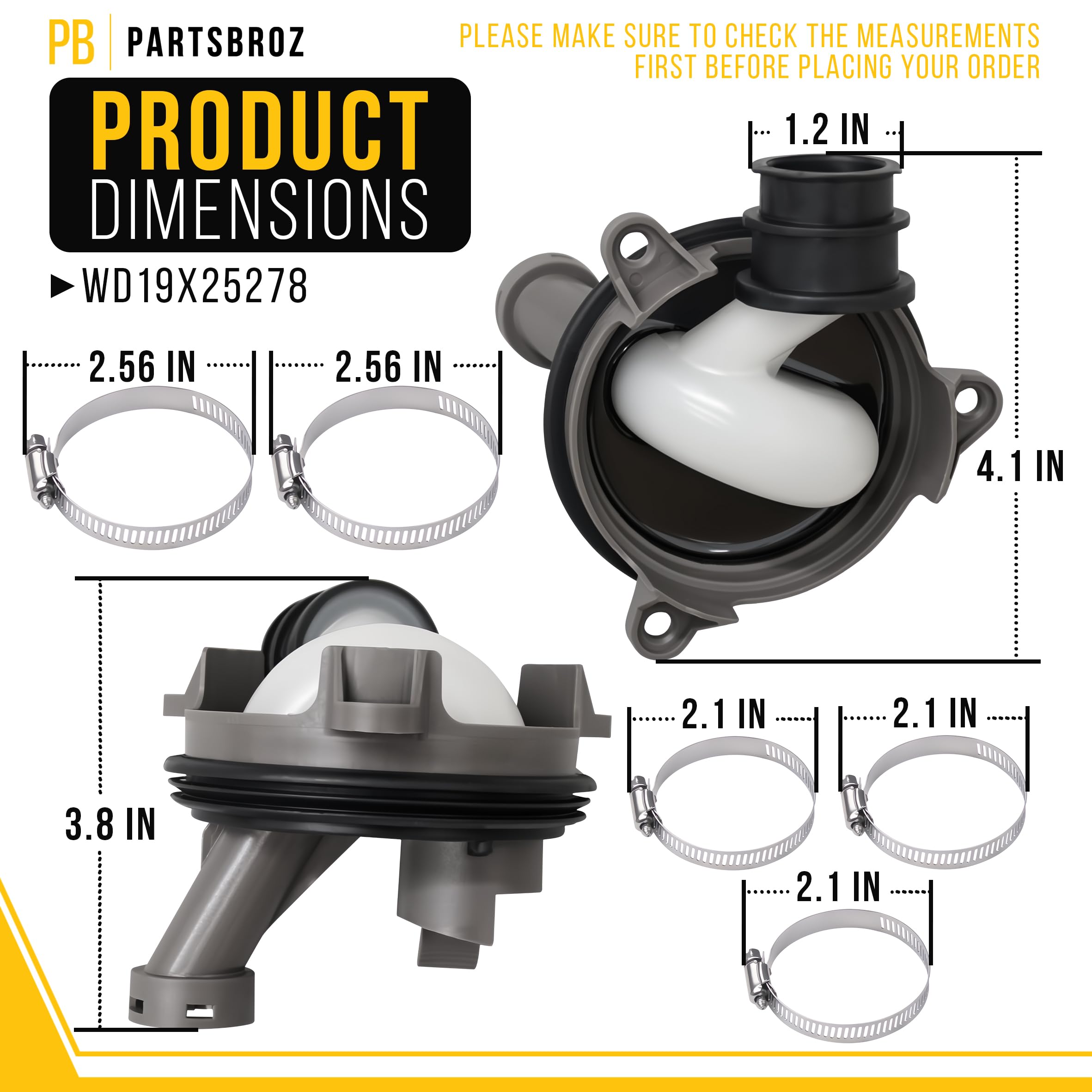 Amazon.com: PartsBroz WD19X25278 Diverter Valve Kit - Compatible