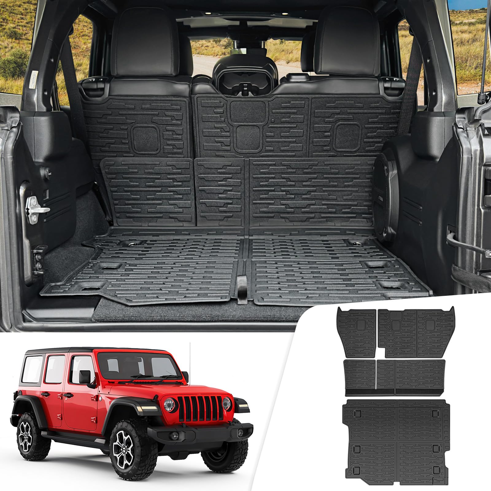 Amazon | シートバックカバー付きカーゴライナー 2018-2024 ジープ