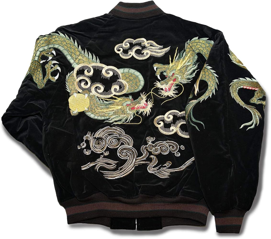 Amazon.co.jp: [星姫] (hoshihime スカジャン(胸つなぎ玉龍) 別珍