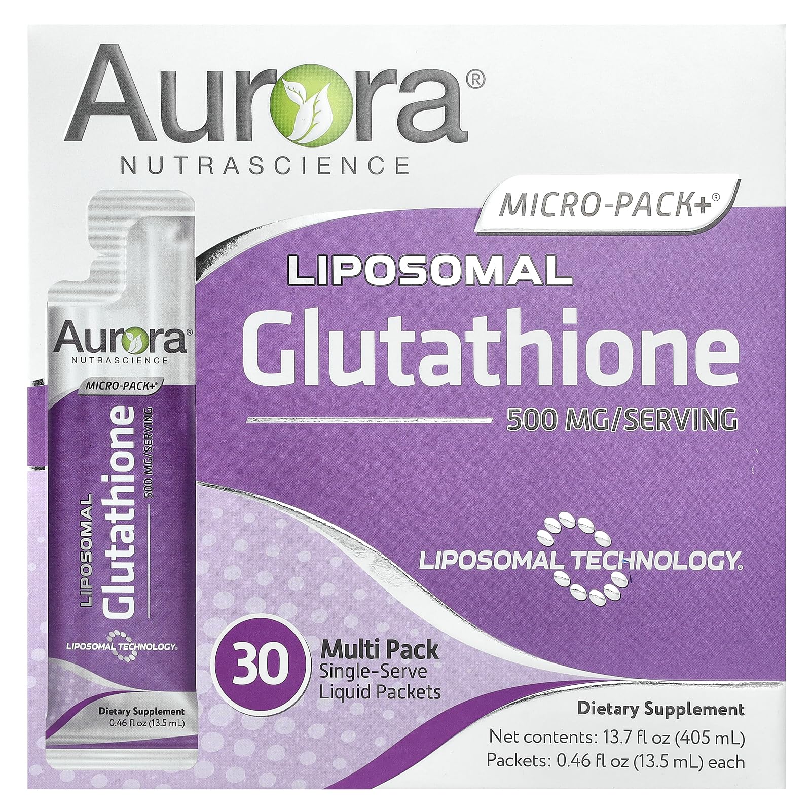 Amazon.com: Aurora Nutrascience Micro-Pack Liposomal Glutathione