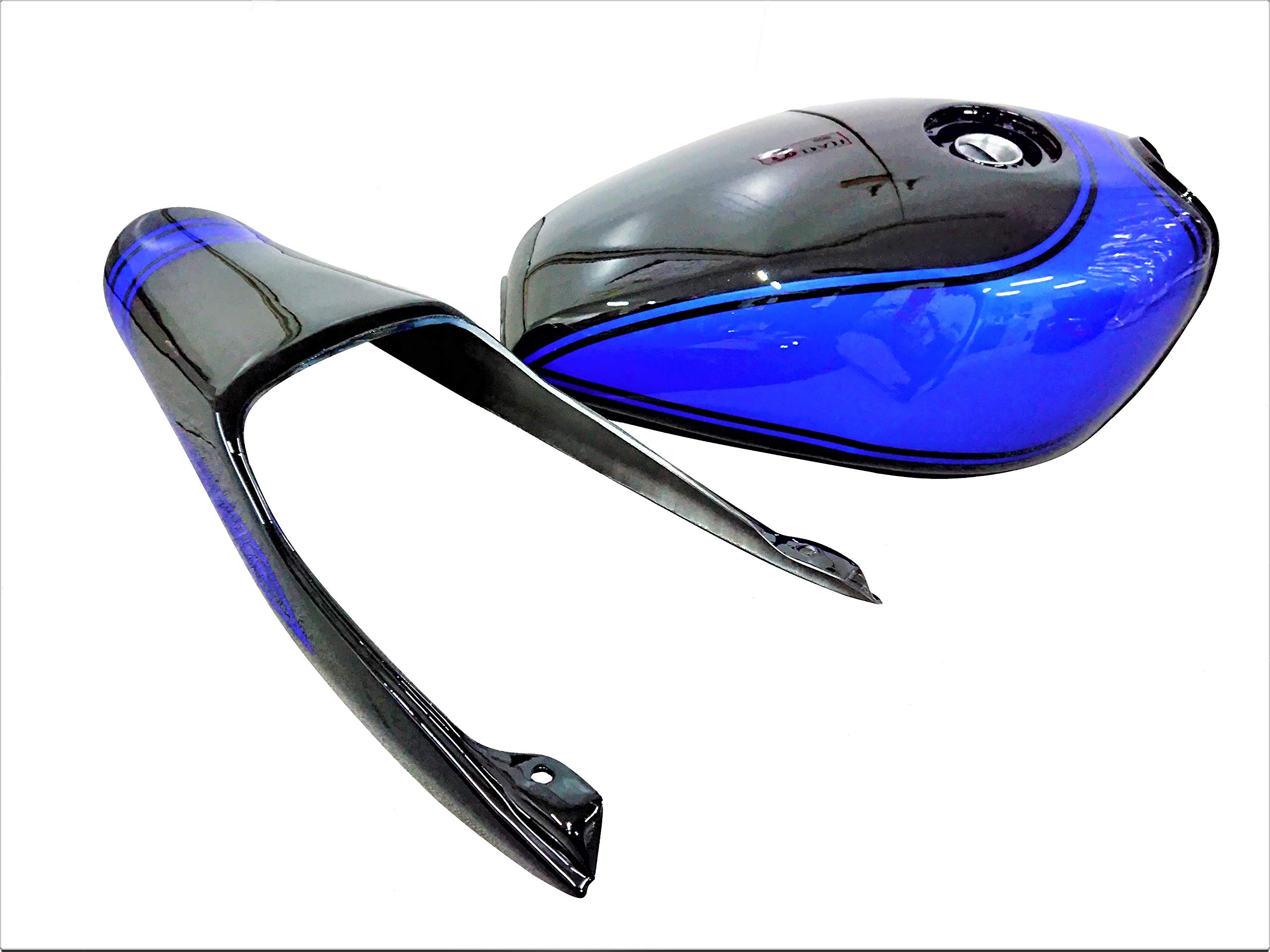 Amazon | ゼファーχ タンク＋テールカウル 黒青 /外装 セット 火の玉