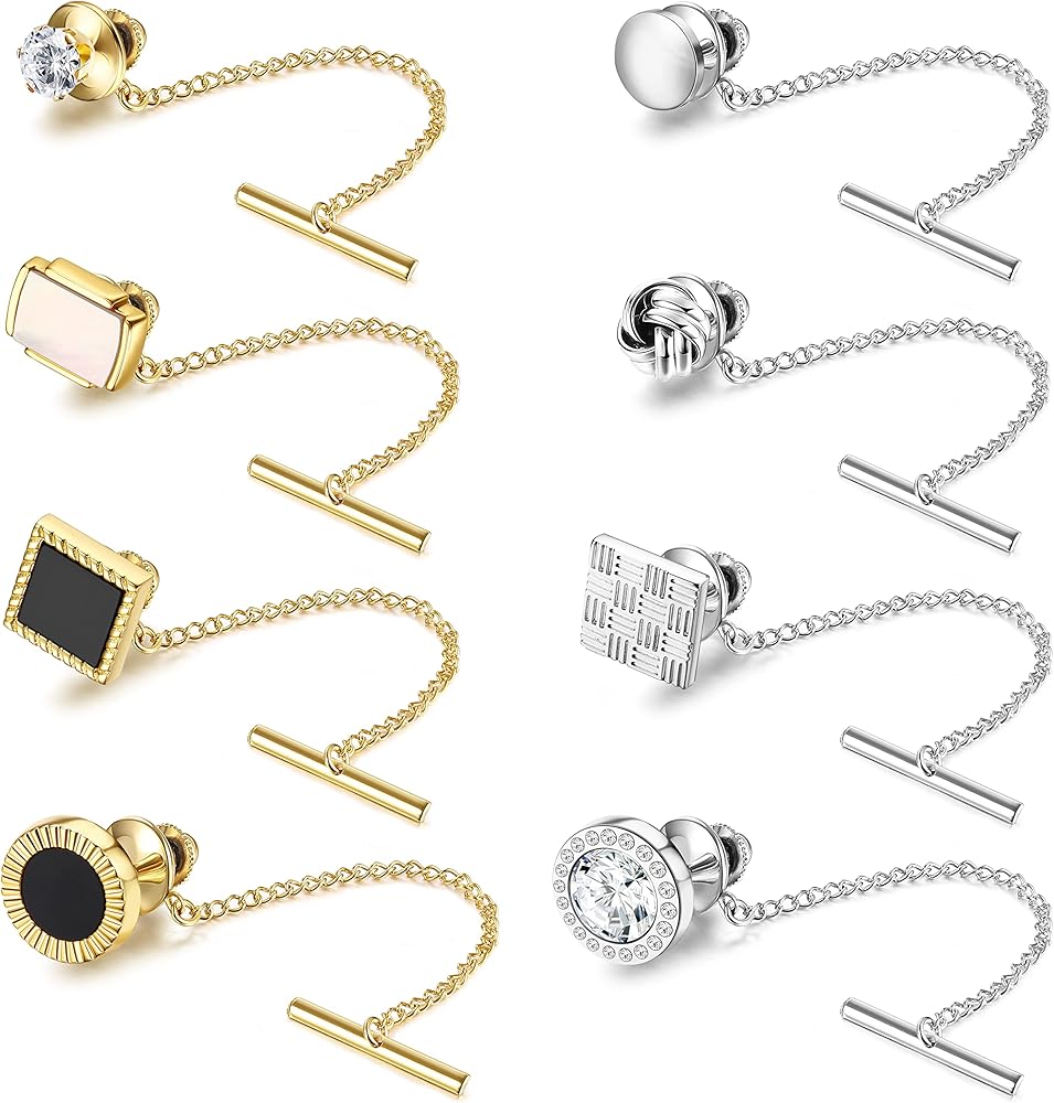 Amazon | THUNARAZ タイタック 8個 メンズ タイピン レギュラータイ用