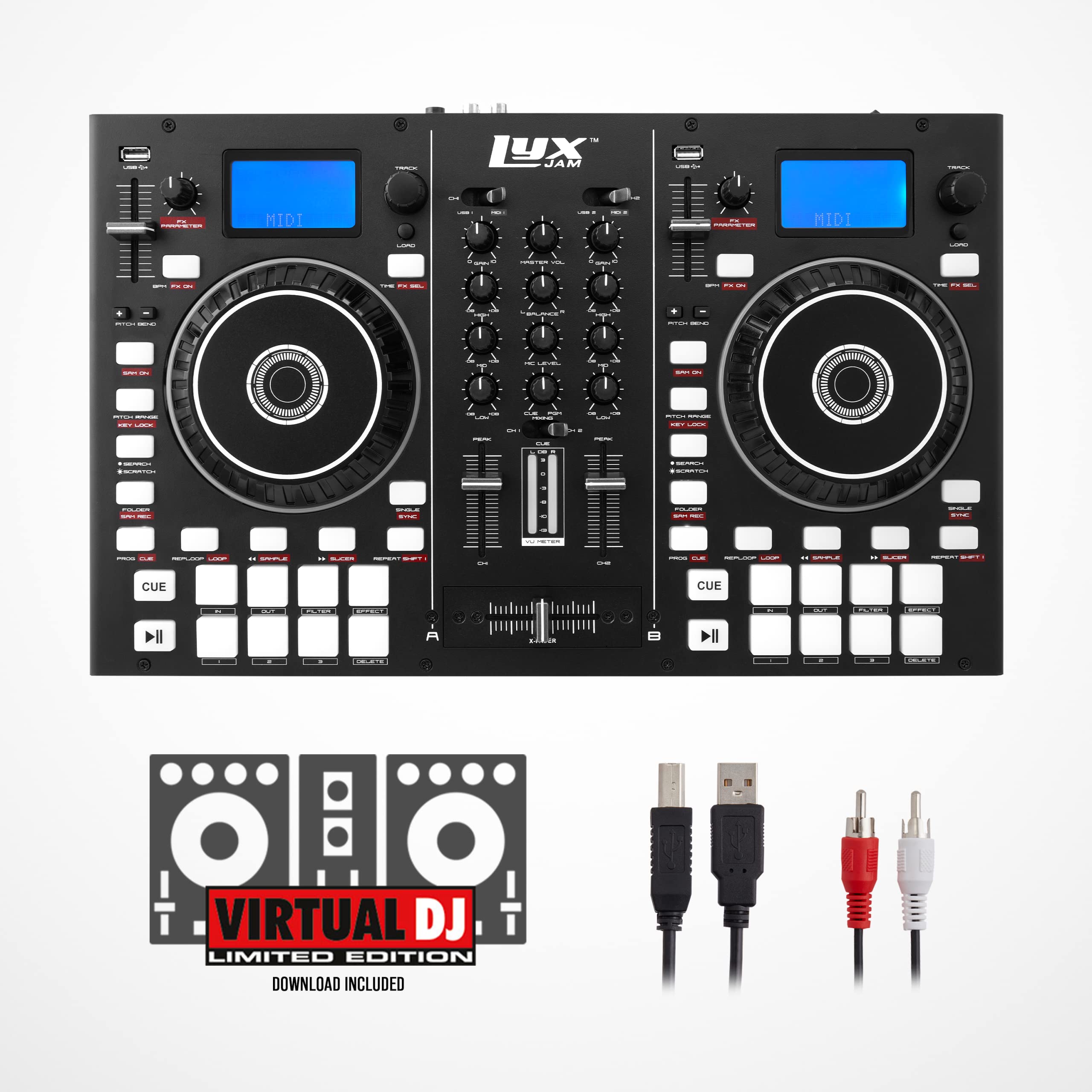 Amazon.com: LyxJam 2-Deck Portable DJ Controller, Mixing Console