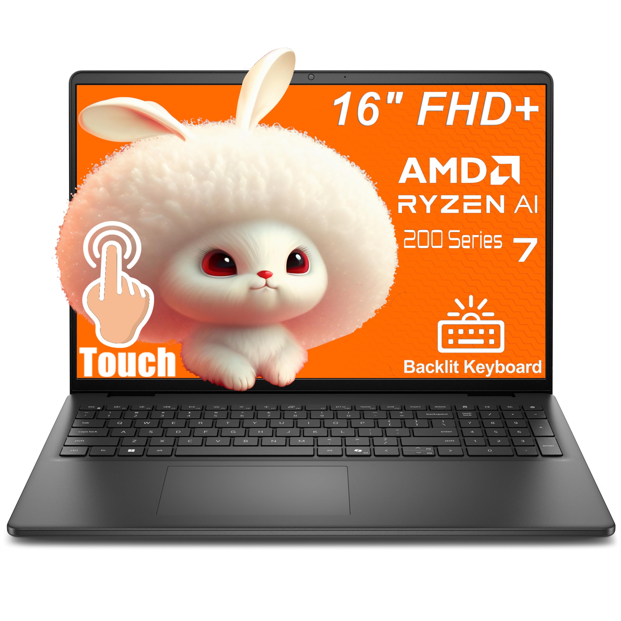 Amazon.com: Dell 16-inch Touchscreen AI Powered Laptop, AMD Ryzen