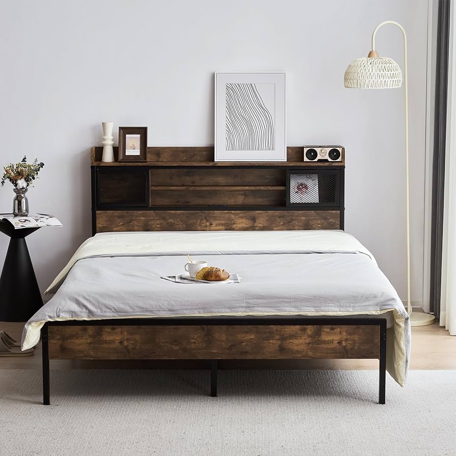 Amazon｜ベッドフレーム ダブル ダブルベッド パイプベッド コンセント