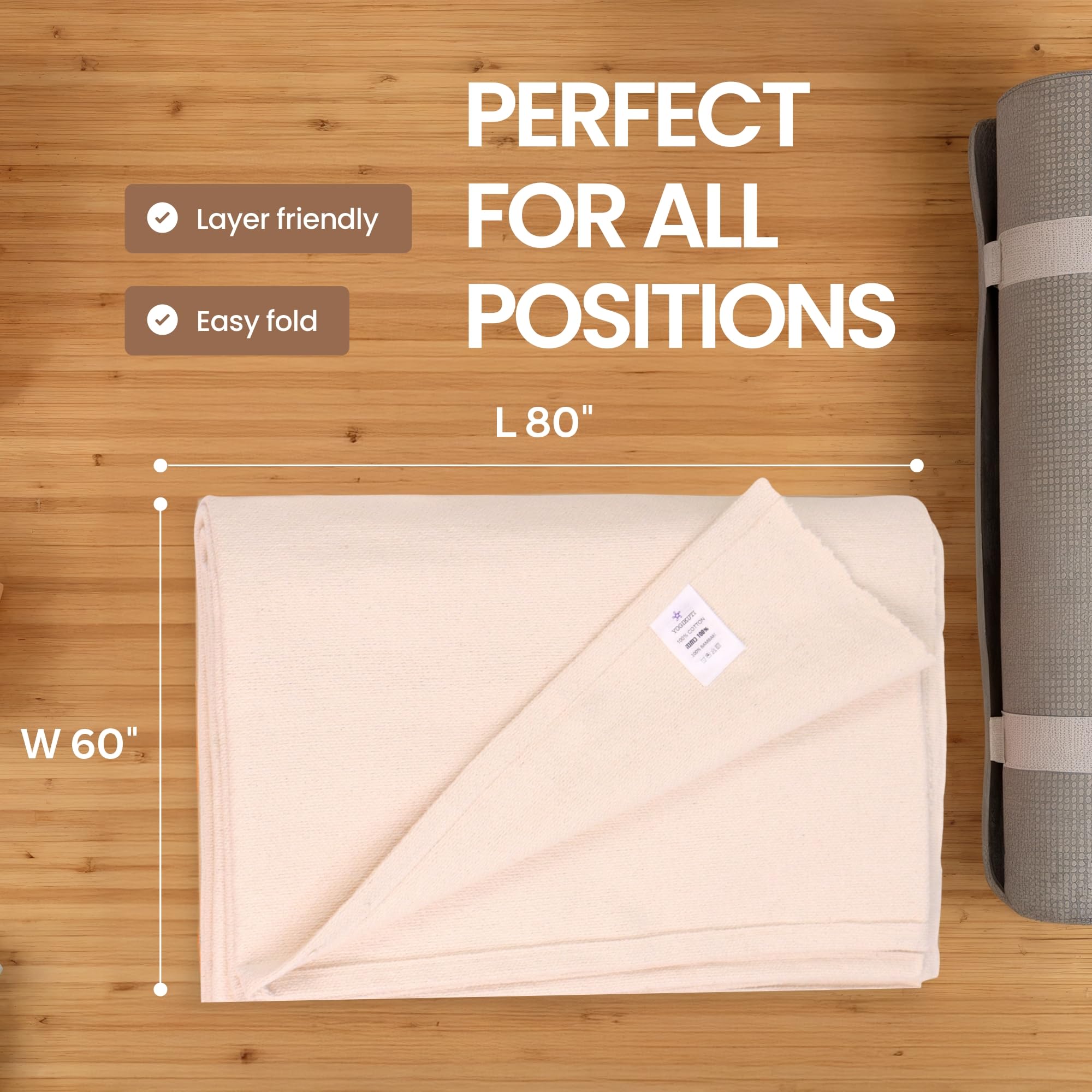 Amazon.co.jp: Yogikuti Iyengar コットン ヨガブランケット 2枚セット