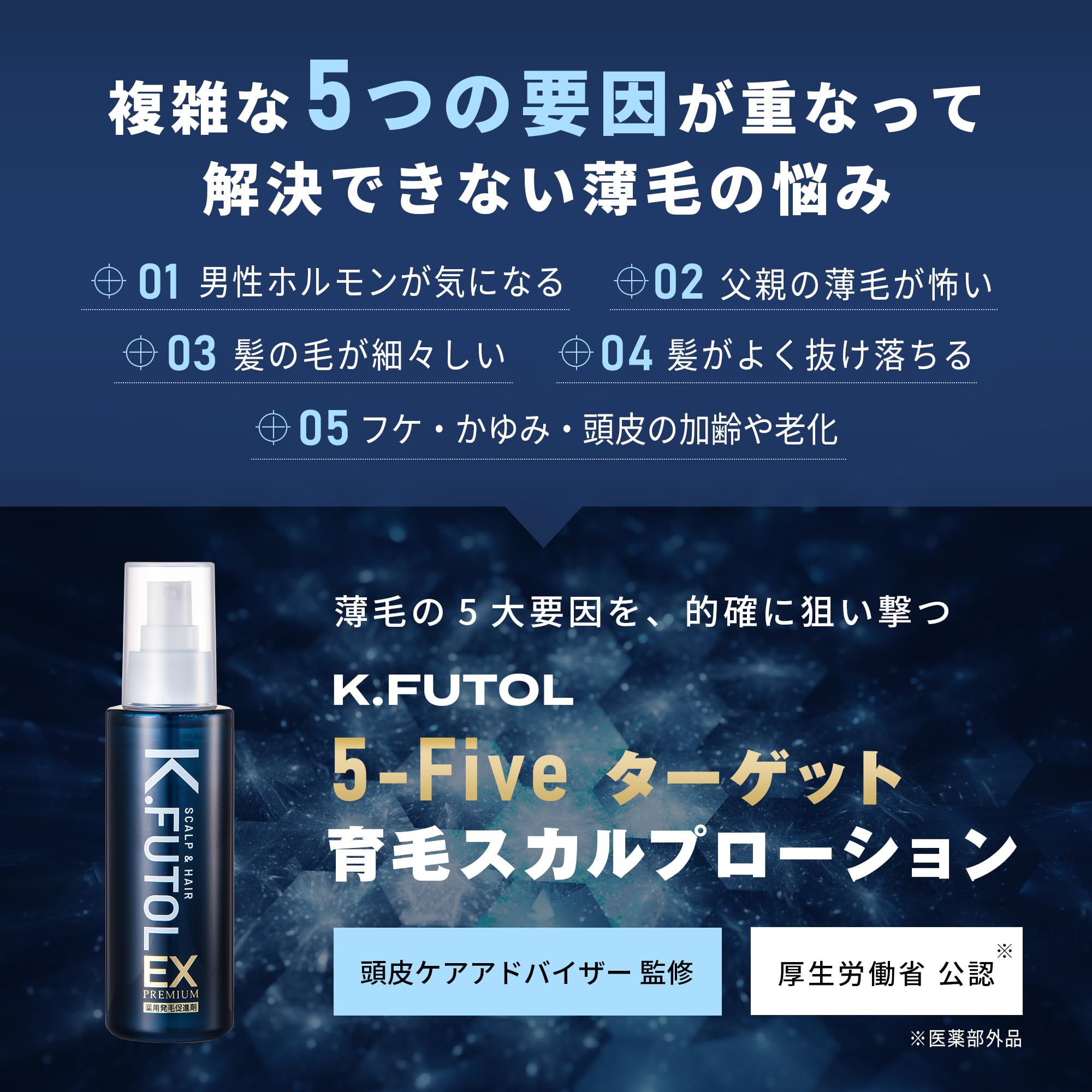 Amazon | 【 頭皮ケア アドバイザー 監修 】 育毛剤 メンズ 男性用