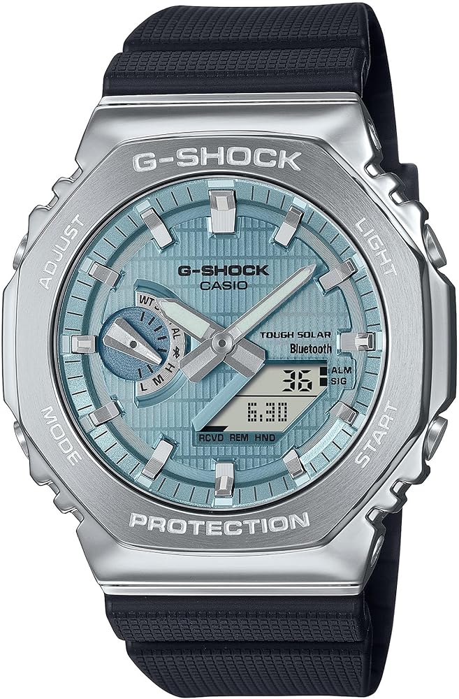 Amazon.com: Casio G-Shock G-Steel Solar Connected Blue Dial Black