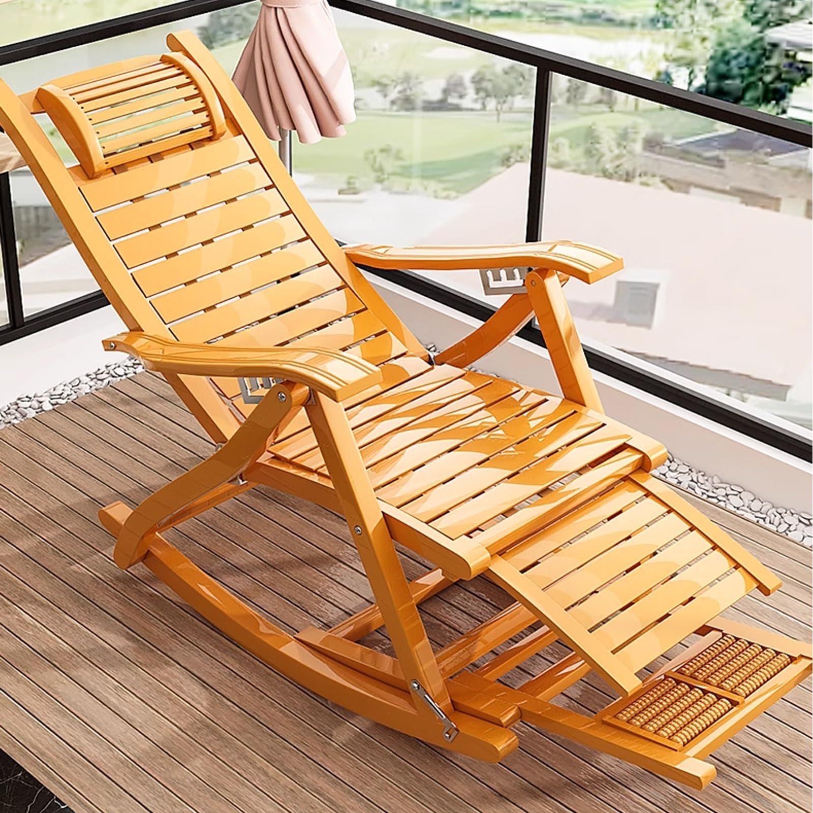 Amazon｜屋外 椅子,木製 ロッキングチェア にとって,折りたたみ式