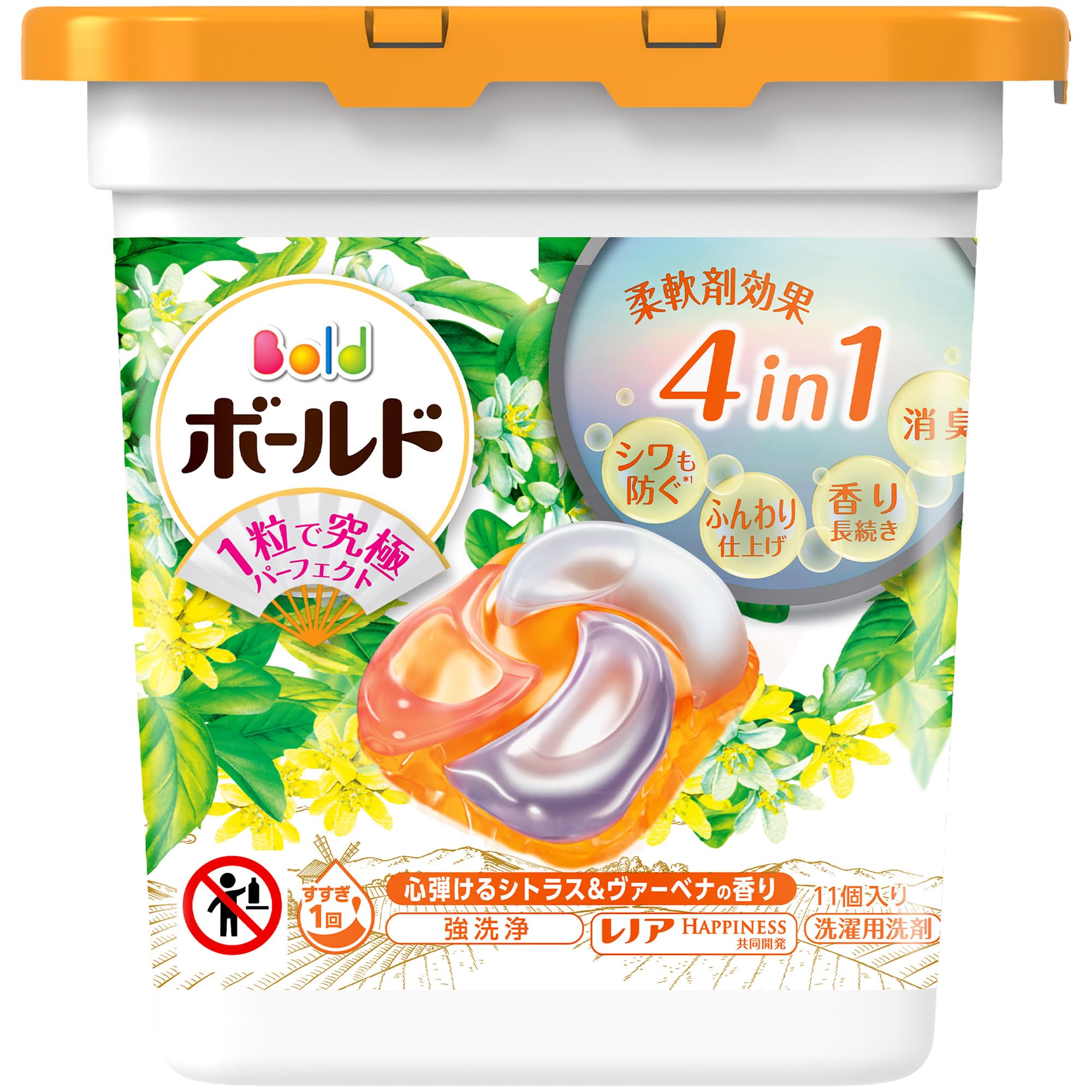 Amazon.co.jp: ボールド 洗濯洗剤 ジェルボール 4in1 シトラス
