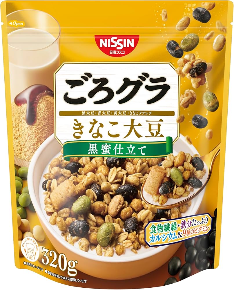 Amazon.co.jp: ごろグラ 日清シスコ きなこ大豆 320g×6袋 : 食品・飲料