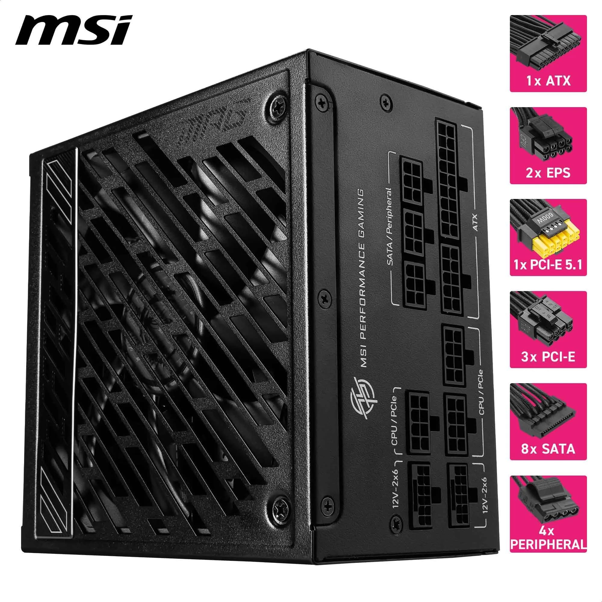 Amazon | MSI MPG A850GS PCIE5 PC電源ユニット 850W ATX3.1/PCIe 5.1