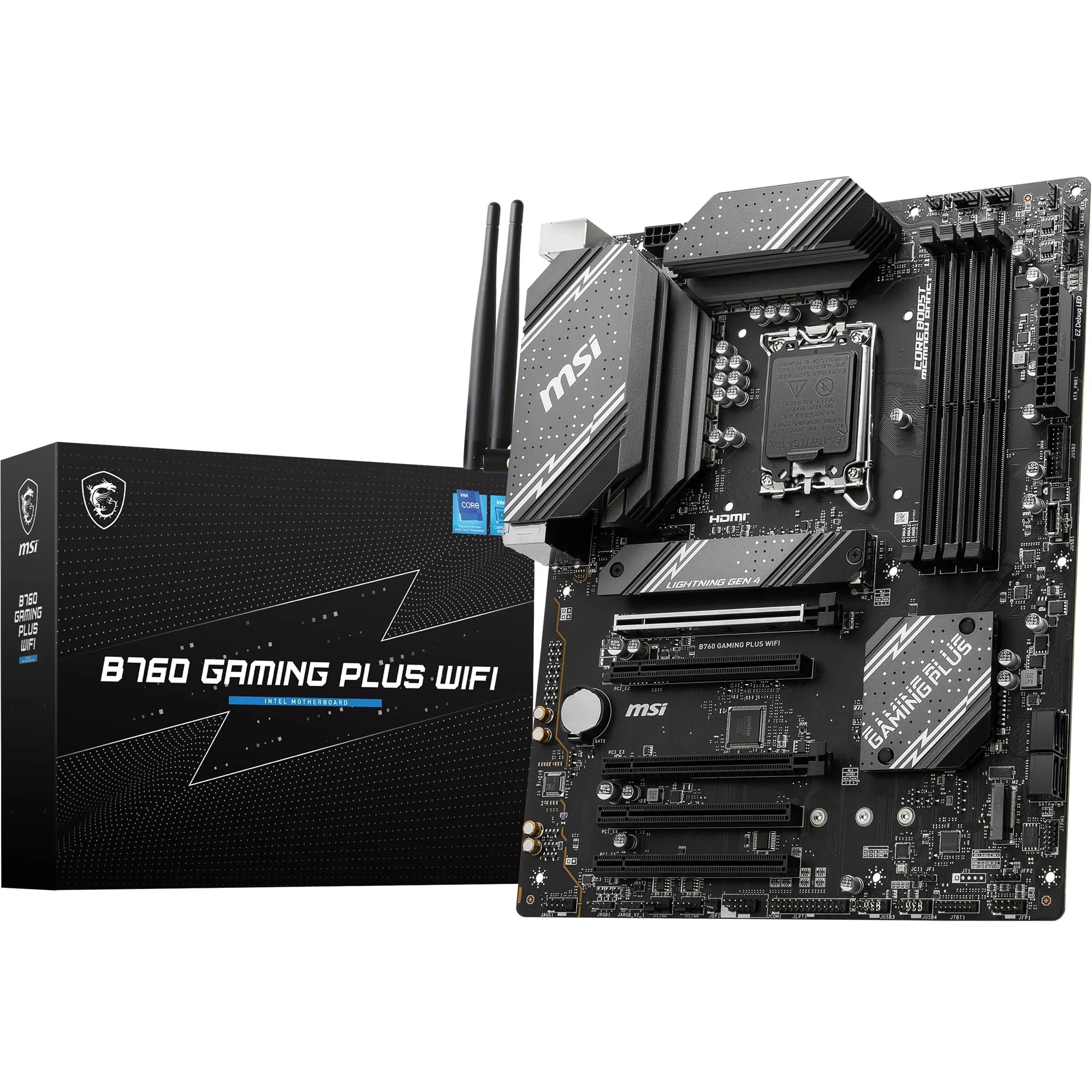 MSI B760 Gaming Plus WiFi Motherboard, ATX - Supports Intel 14th