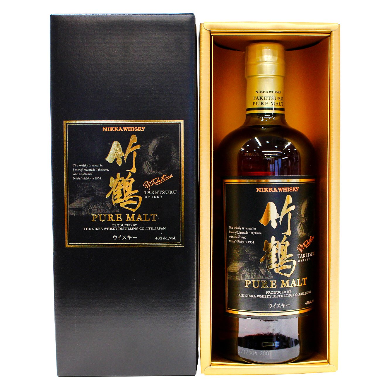 Amazon.co.jp: 国産ウイスキー ギフトボックス入り 竹鶴ピュアモルト