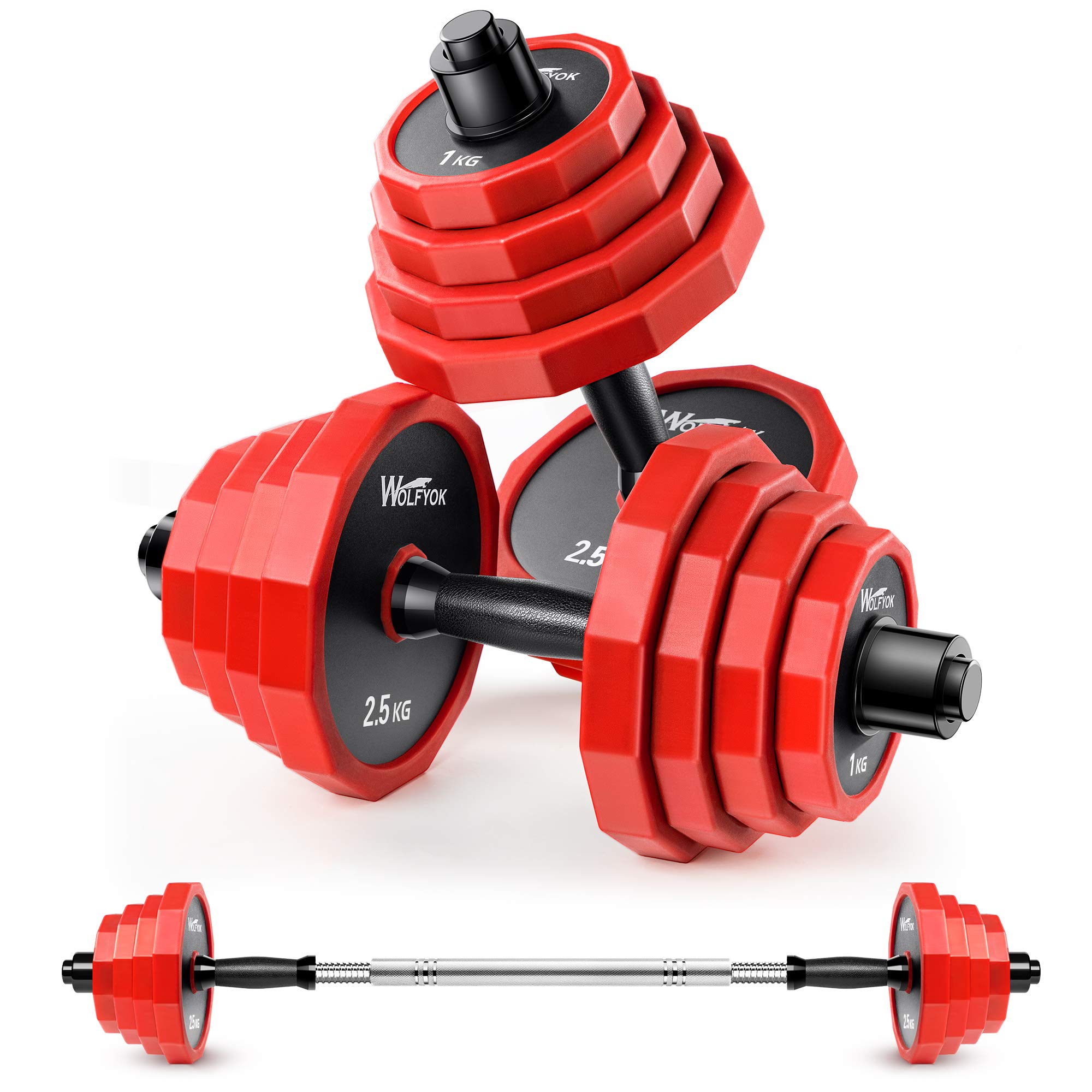 Amazon | ダンベル 可変式 スチール製 20kg 30kg 40kg 2個セット