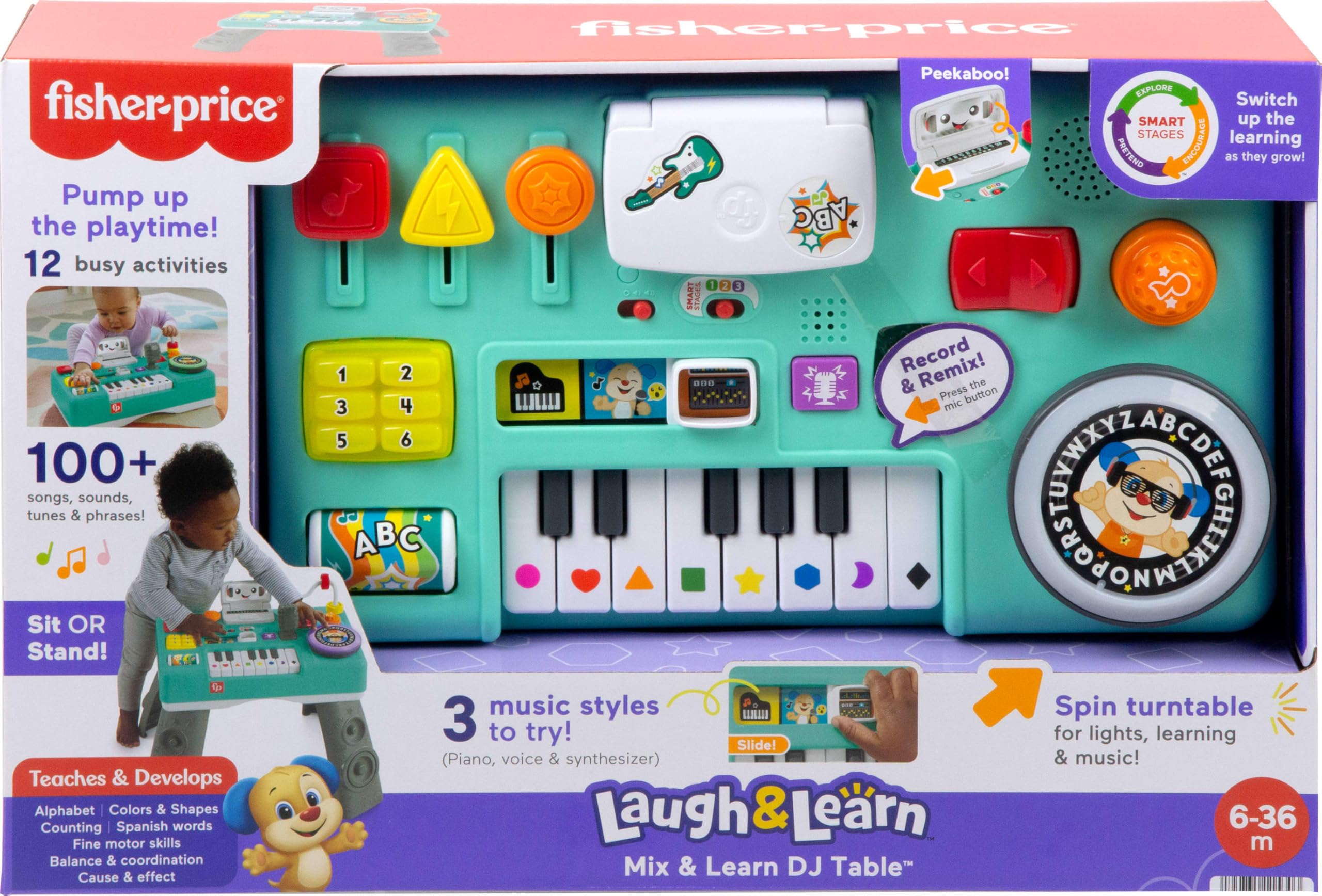 Amazon.com: Fisher-Price Baby & Toddler Toy Laugh & Learn DJ Table