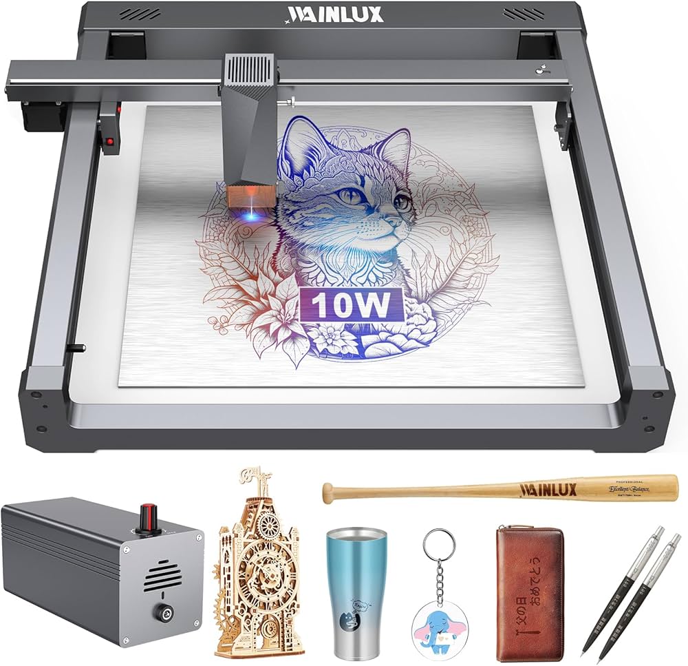 Amazon.co.jp: WAINLUXPROレーザー彫刻機 金属対応 家庭用 10w ガラス