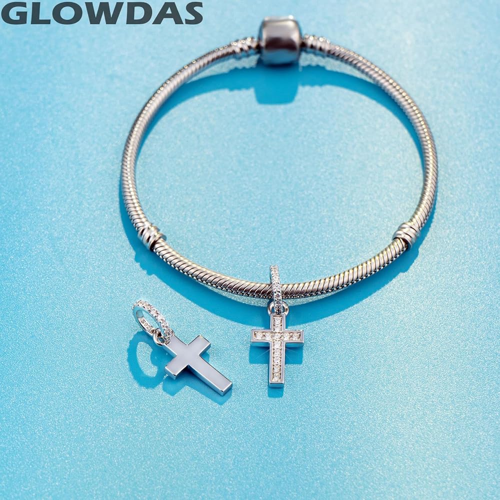 Amazon.com: 2026 Sparkling Cross Charms Pendant fit Pandora