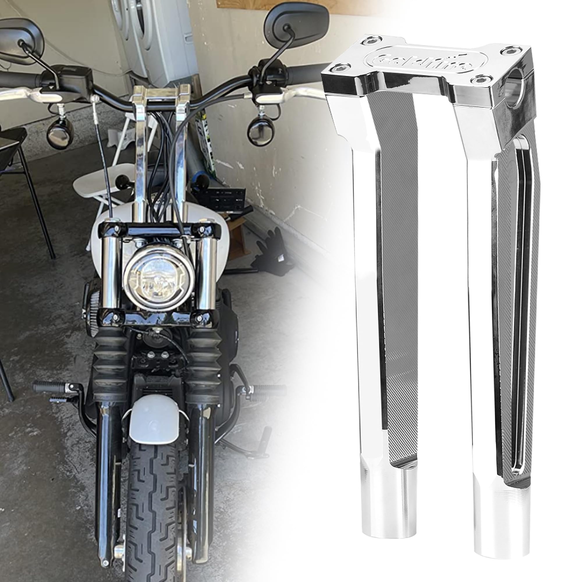 Amazon | Sresk オートバイハンドルバーライザー 高さ10インチ