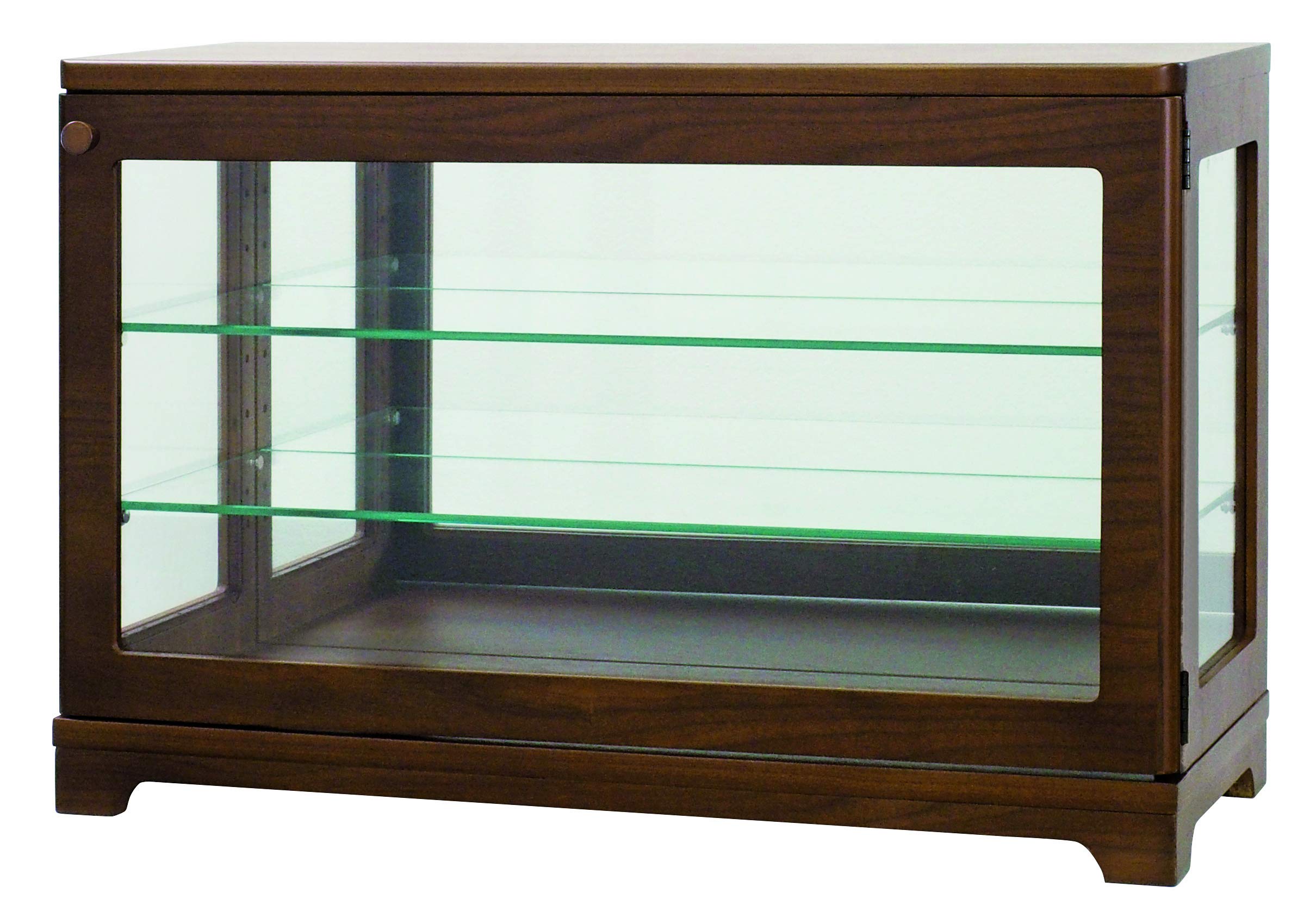 Amazon.co.jp: 塩川光明堂 ガラスケース ブラウン 60.5×26.5×40cm