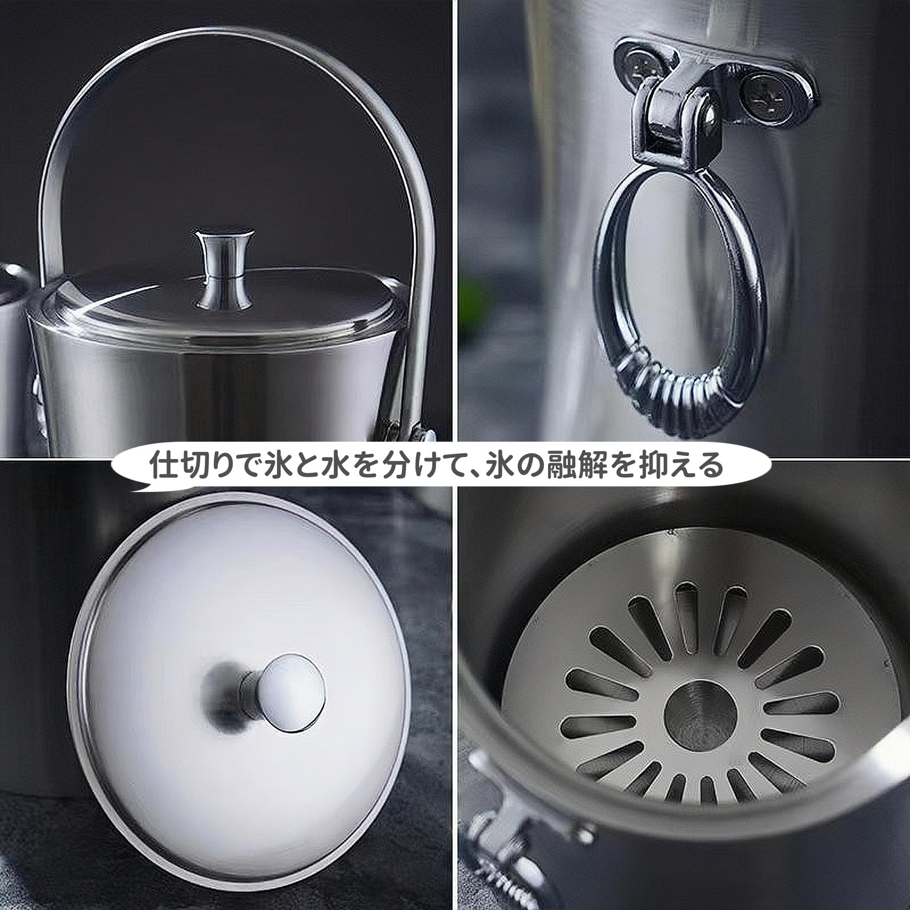 Amazon｜MiaoJunアイスペール 溶けない アイスペール 溶けにくい 大