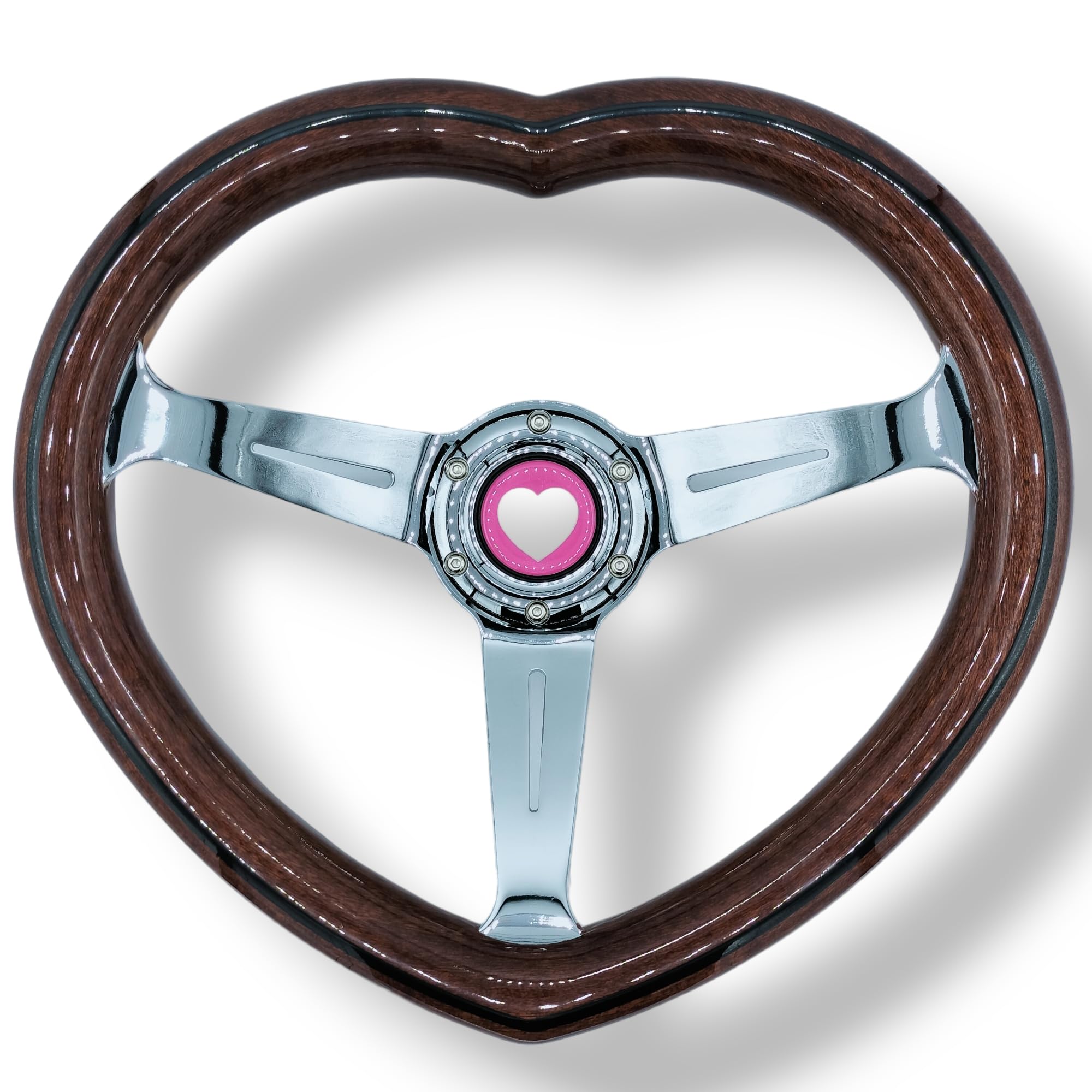 最終値下げ！当時物 ハート型ピンクステアリング ボス付き 最終値下げ