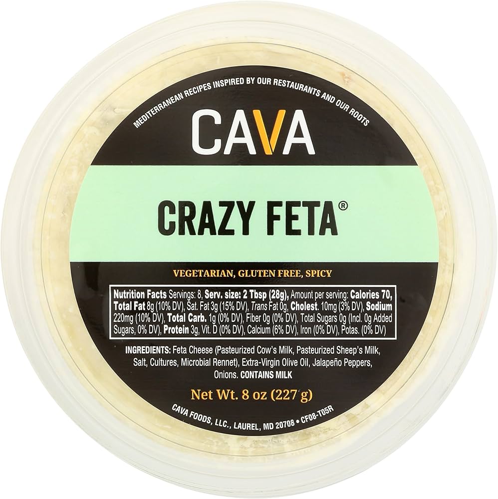Amazon.com: CAVA Crazy Feta, 8oz : Grocery & Gourmet Food