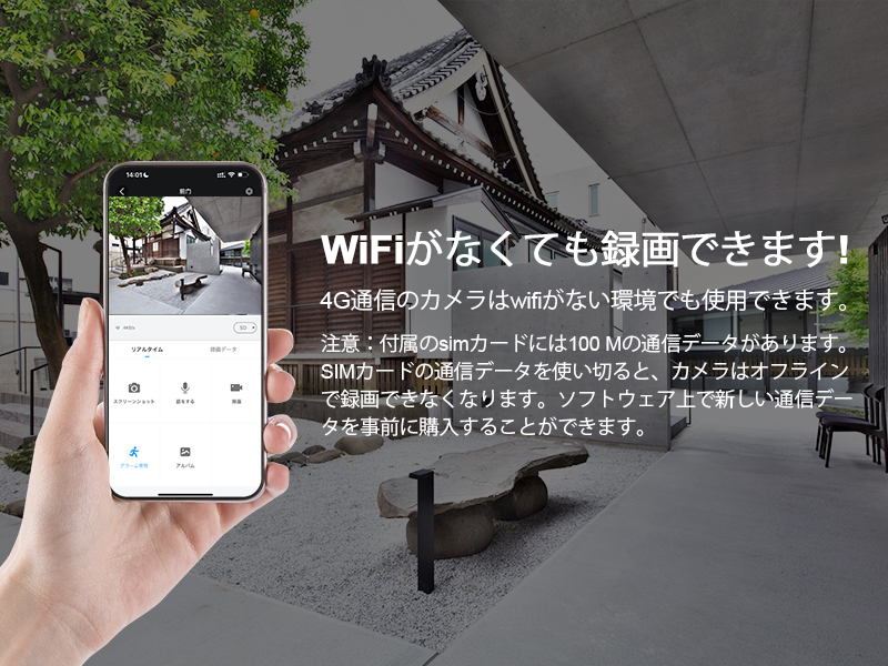 Amazon.co.jp: 【wifi不要・SIM/SDカード内蔵】ANRAN 防犯カメラ 屋外