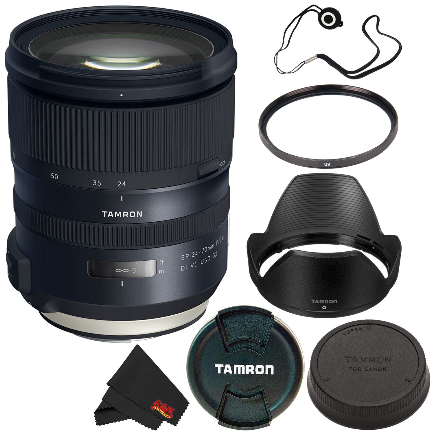 Amazon.com : 6Ave Tamron SP 24-70mm f/2.8 Di VC USD G2 Lens Canon