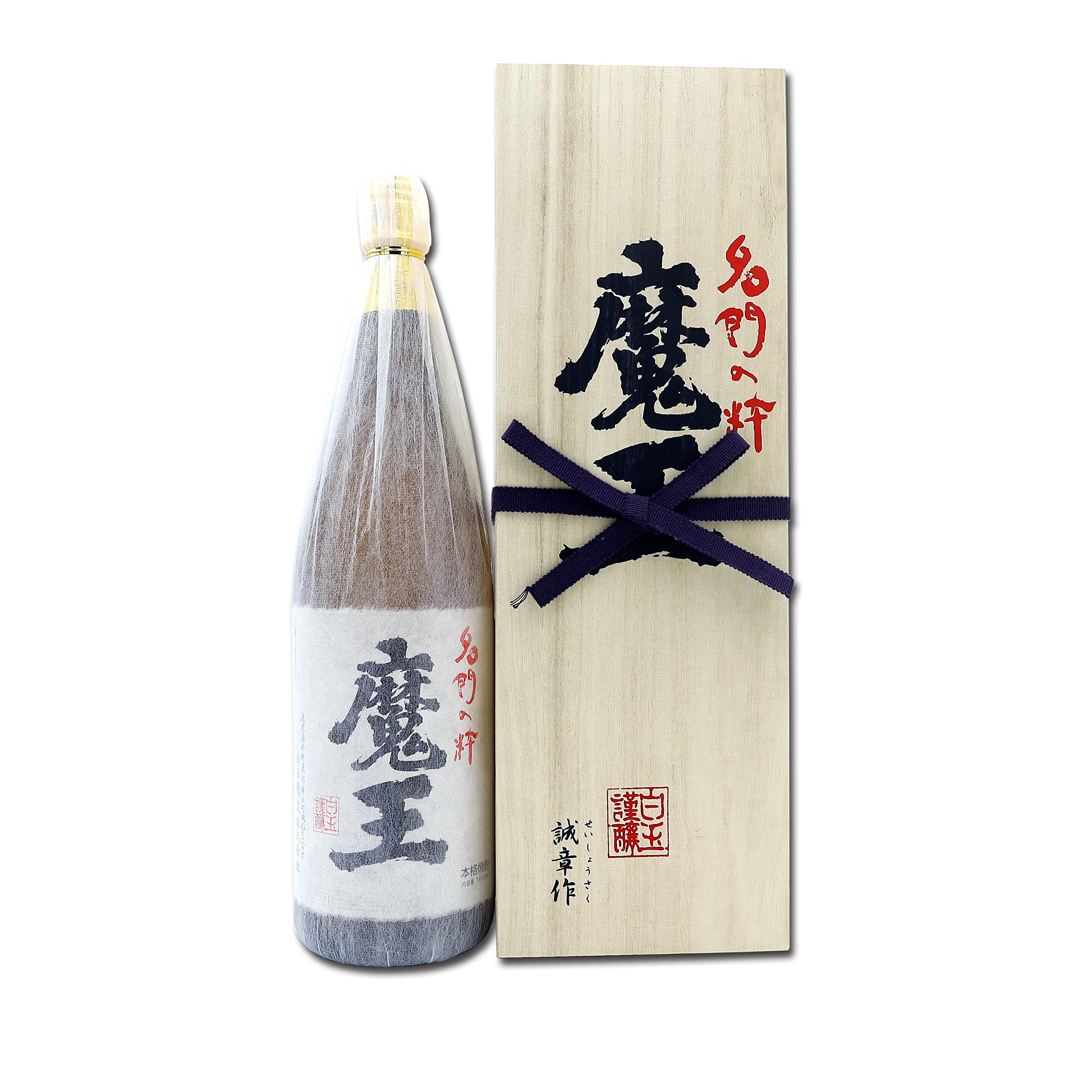 Amazon.co.jp: 魔王 桐箱入(魔王印字 正規箱) 25度 1800ml 芋焼酎